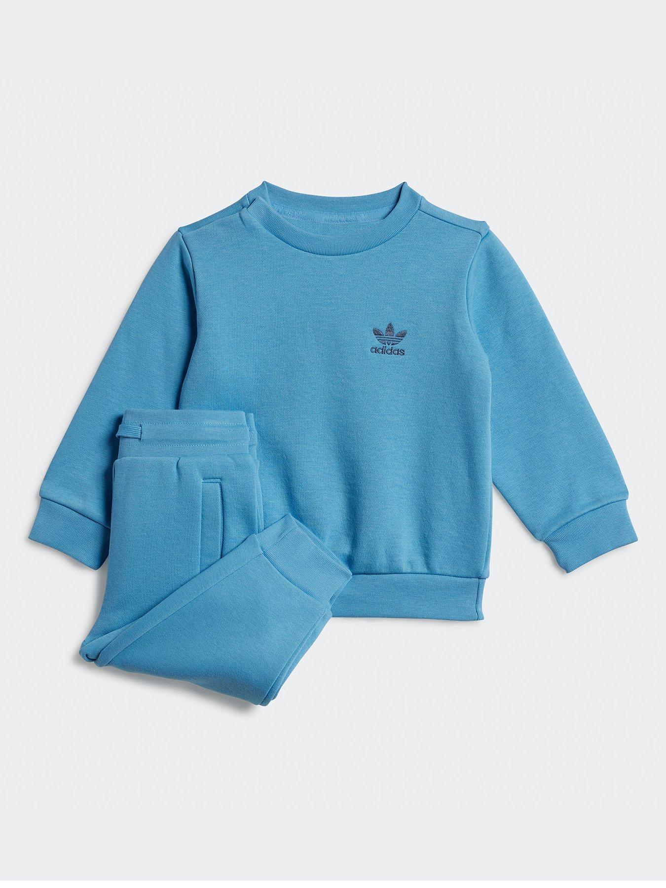 adidas Originals Infant Unisex Trefoil Crew Set - Light Blue