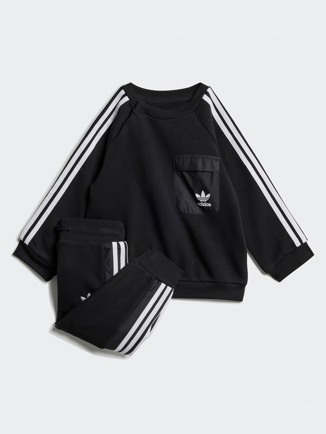 undefined Infant Unisex Crew Tracksuit - Black