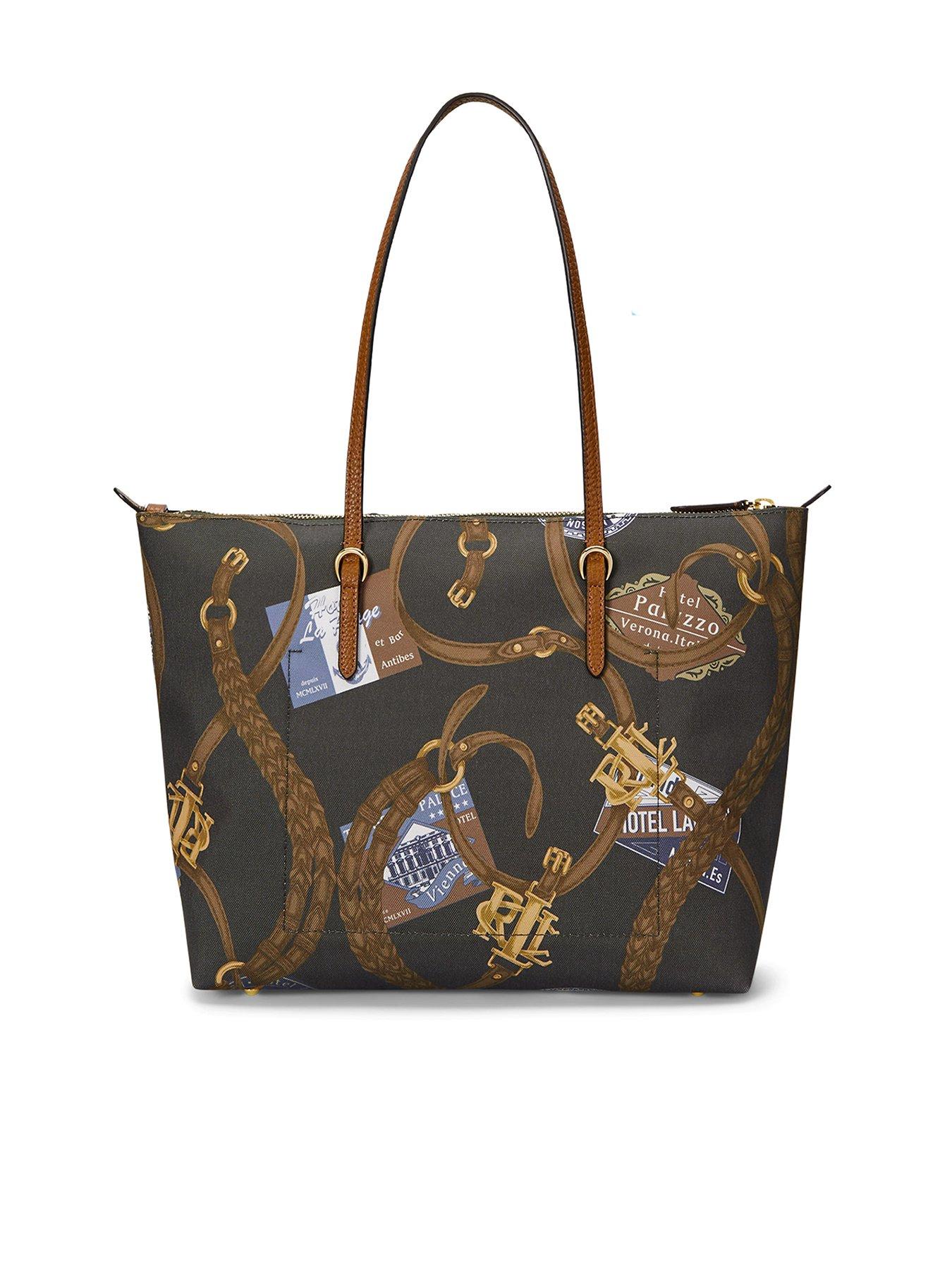 lauren by ralph lauren keaton medium tote bag - brown