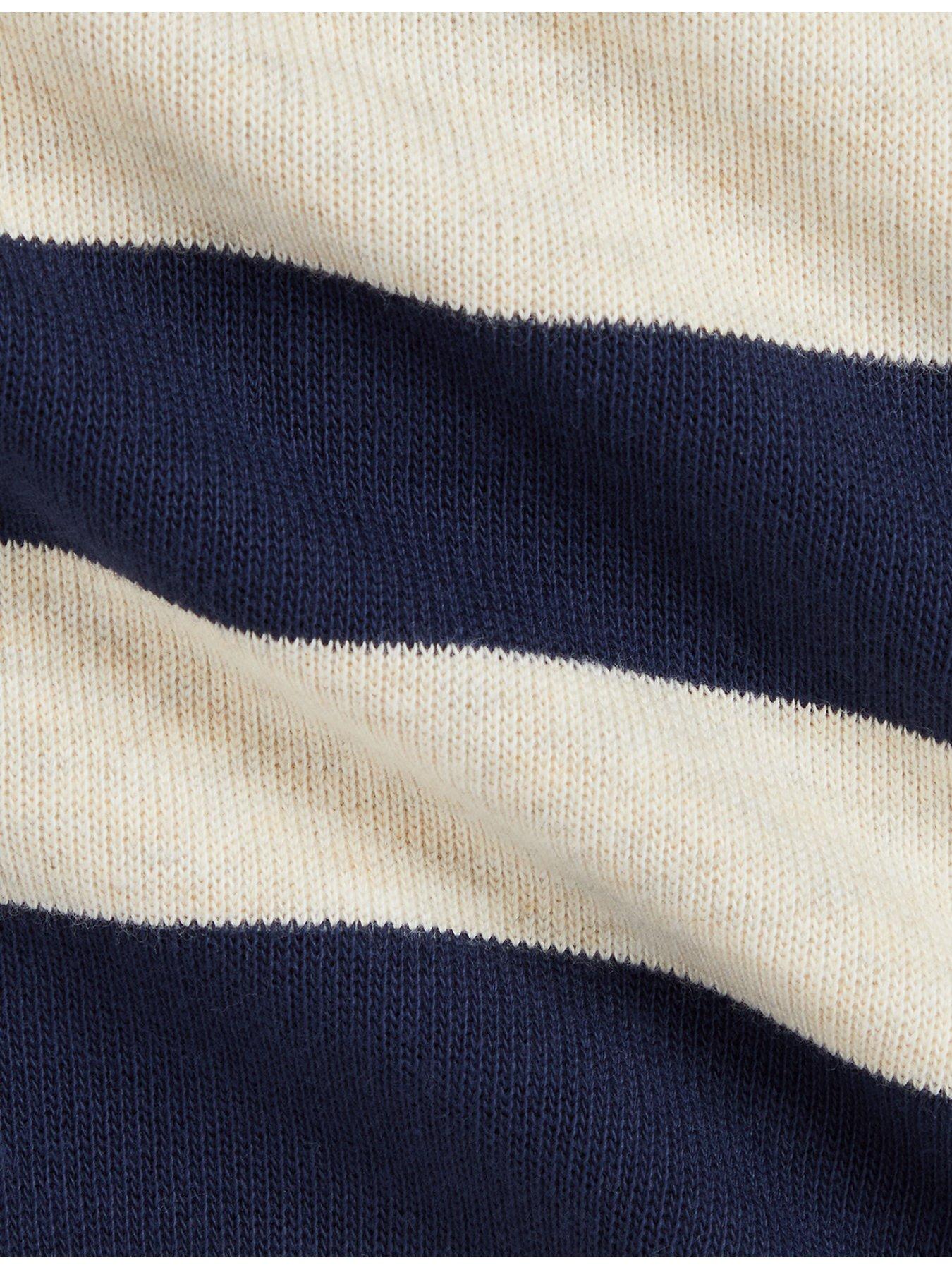 Image 3 of 3 of Polo Ralph Lauren Baby Boys Stripe Rib Mock Neck Set - Navy/multi