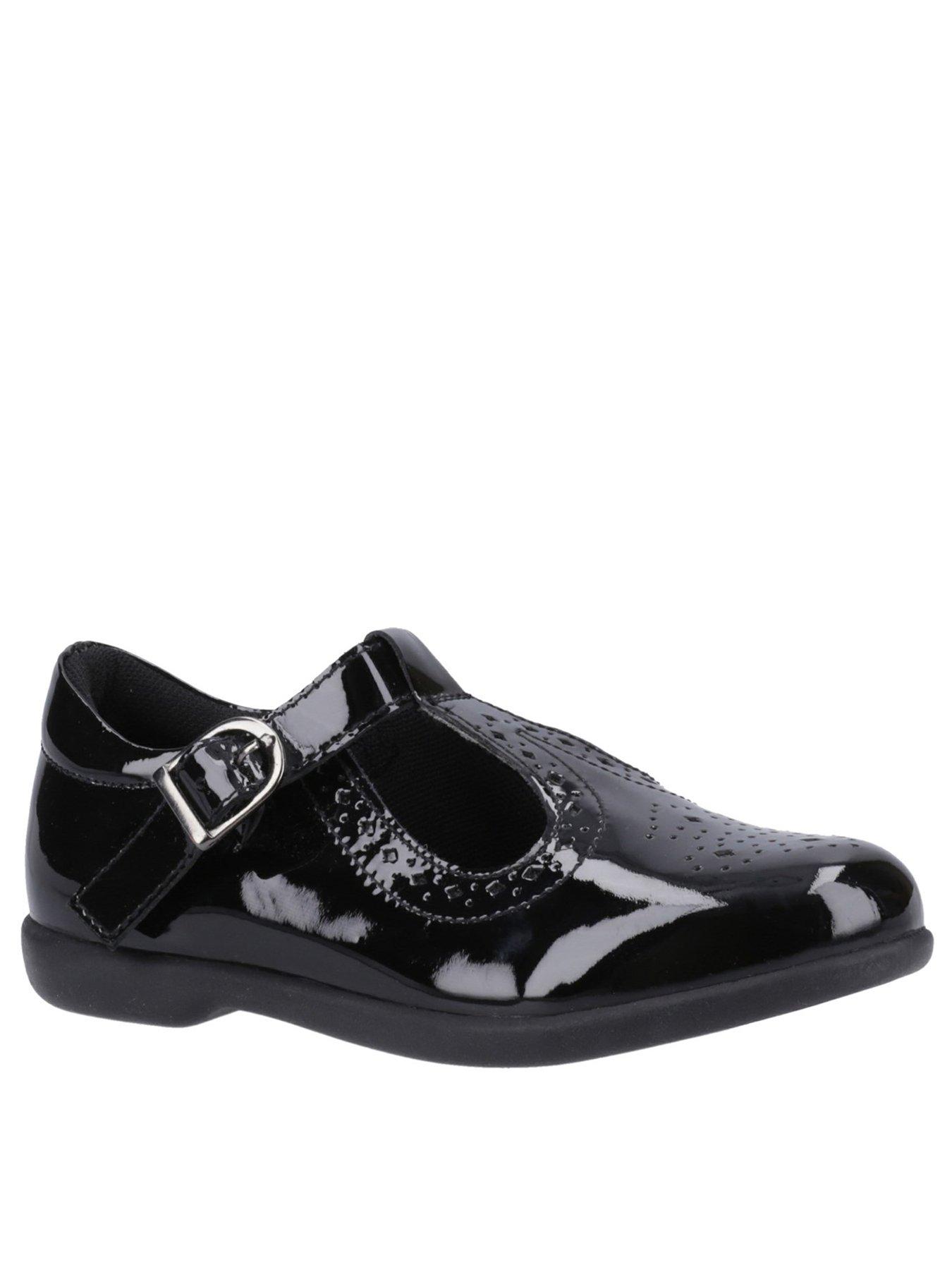 Image 2 of 4 of Hush Puppies Britney Patent Snr School Shoe - Black