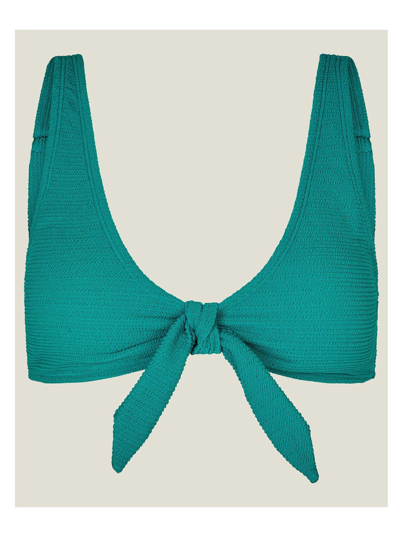 Accessorize Bunny Tie Bikini Top Blue Uk