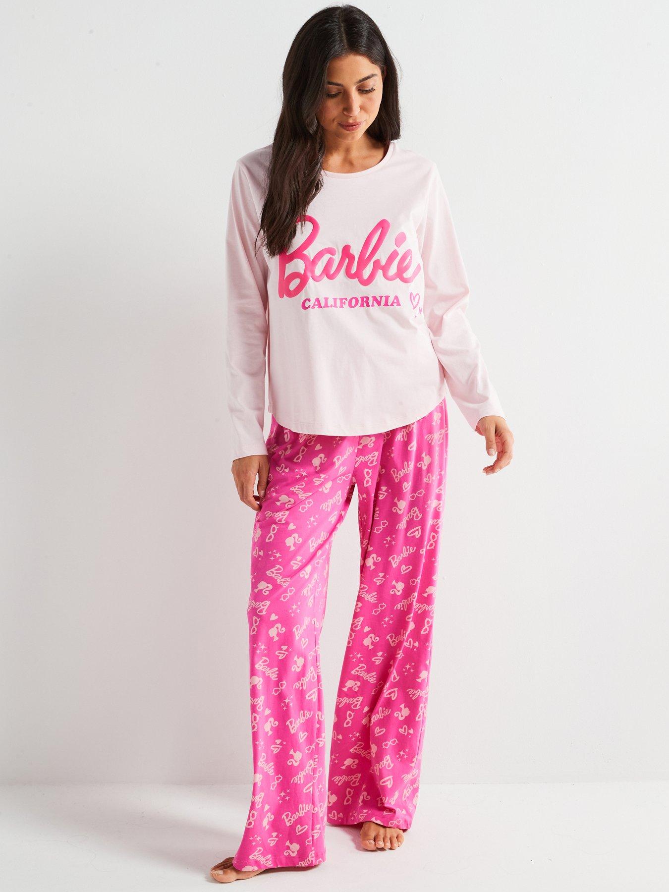 Barbie Logo Long Sleeve Pyjamas Pink Very