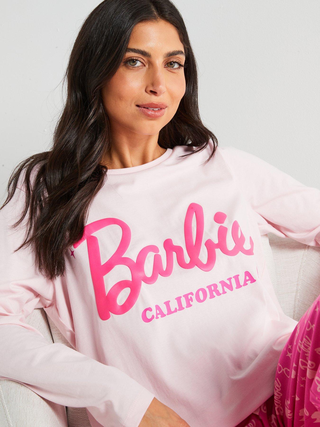 Barbie Logo Long Sleeve Pyjamas - Pink | Very