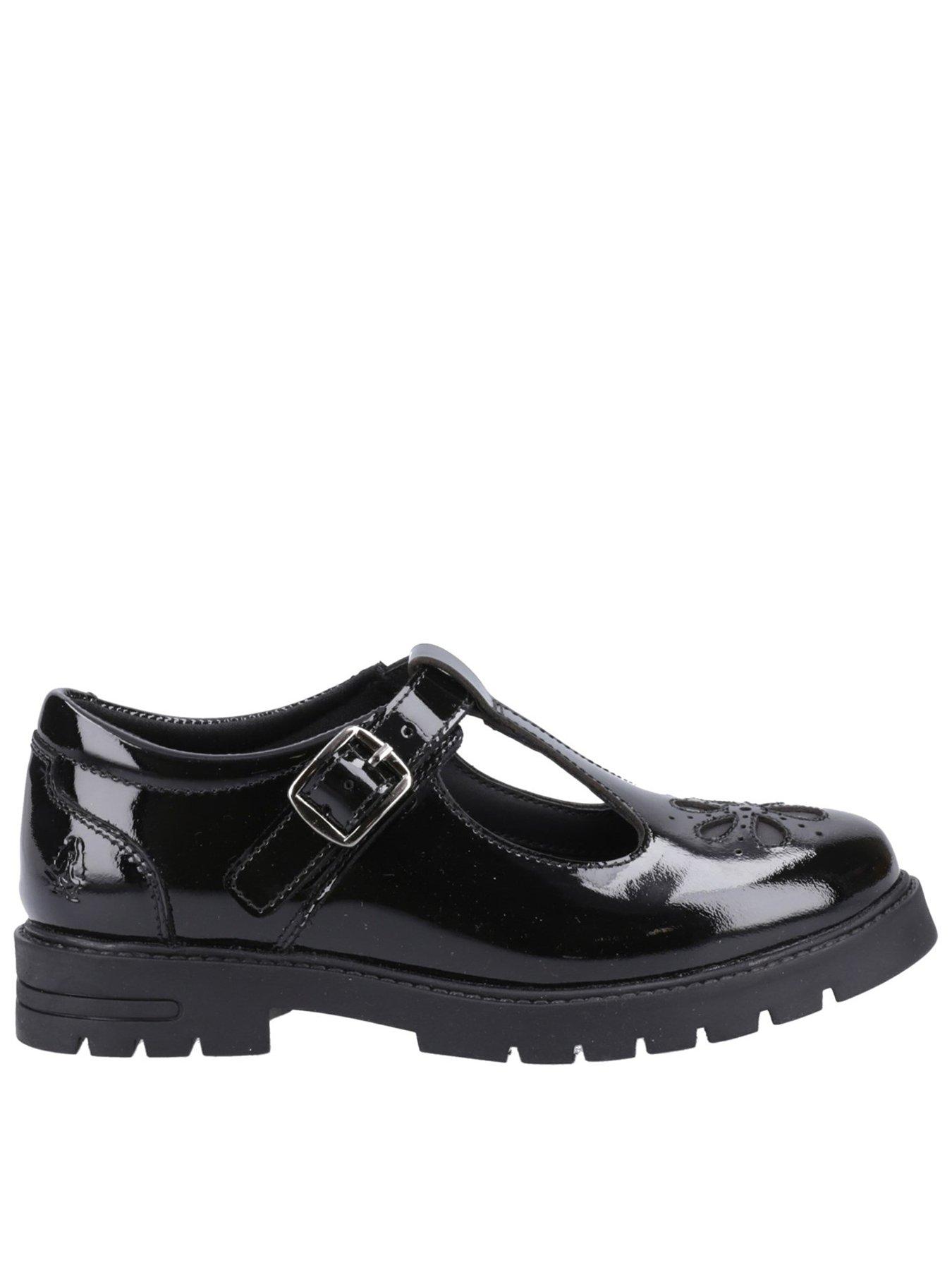 undefined Fiona Patent Snr School Shoe - Black