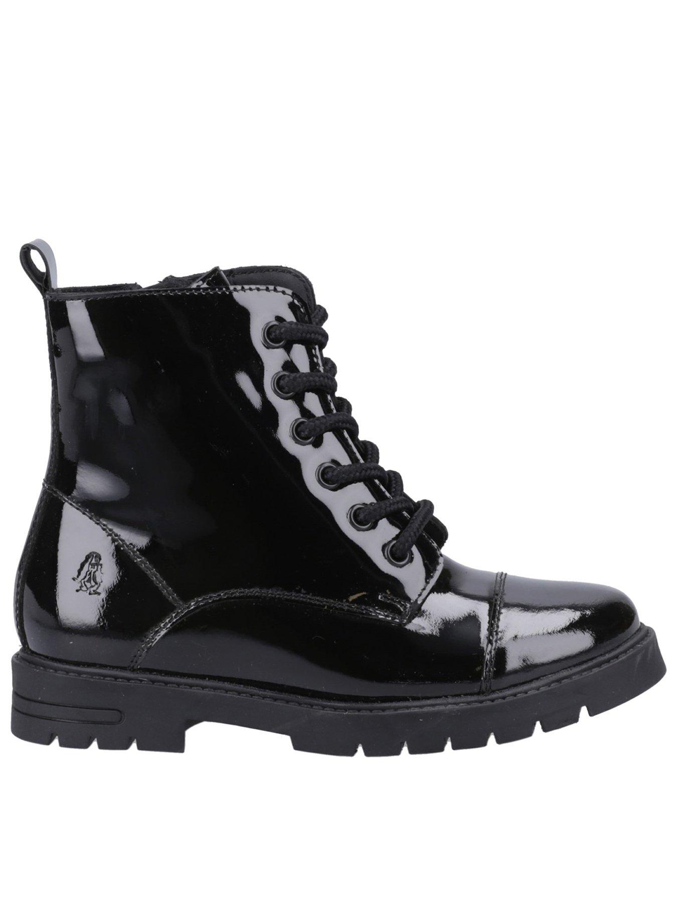 Hush Puppies Lauren Snr Patent Lace Up Ankle Boot