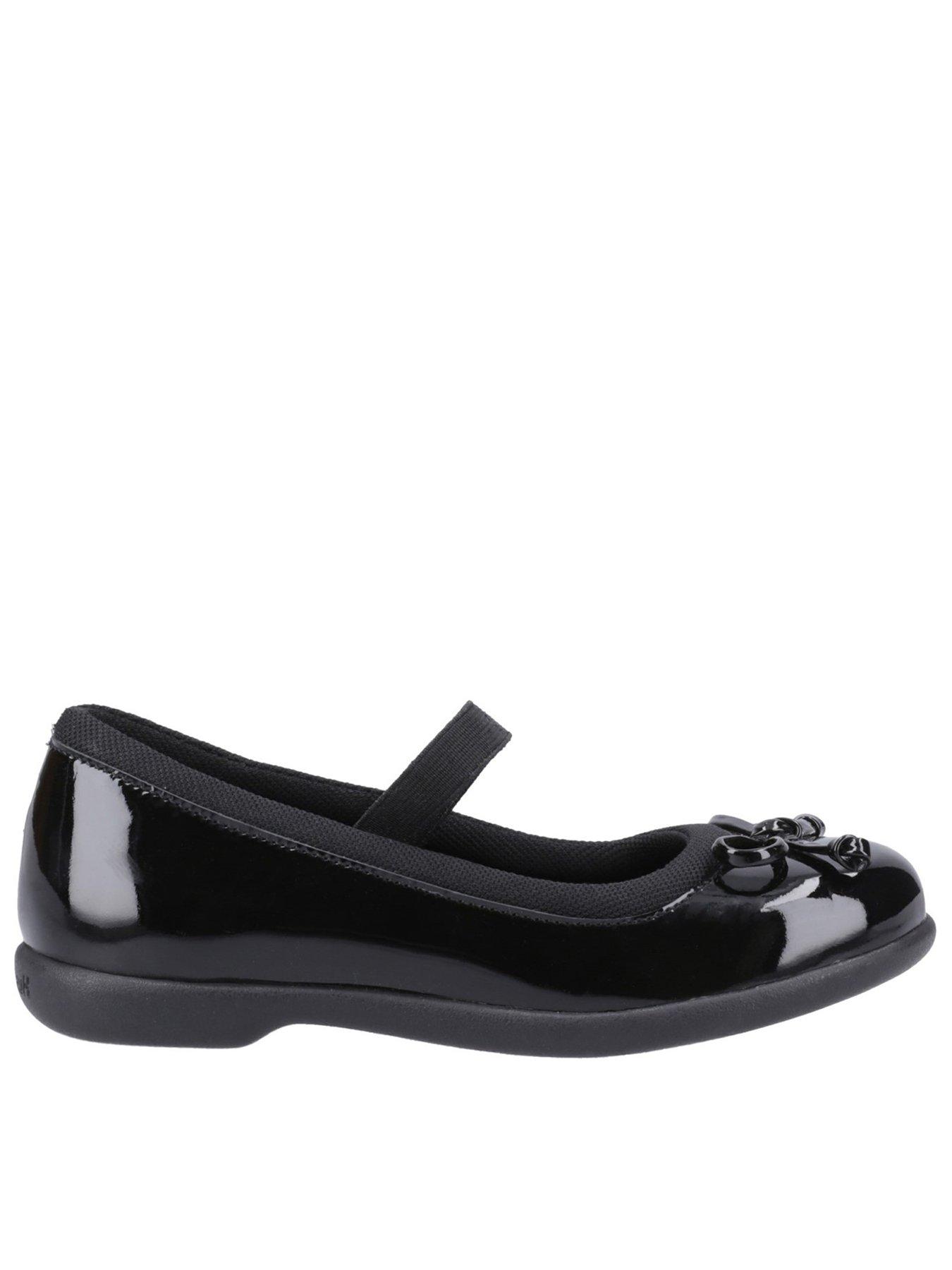 Hush Puppies Betty Patent Jnr School Shoe - Black