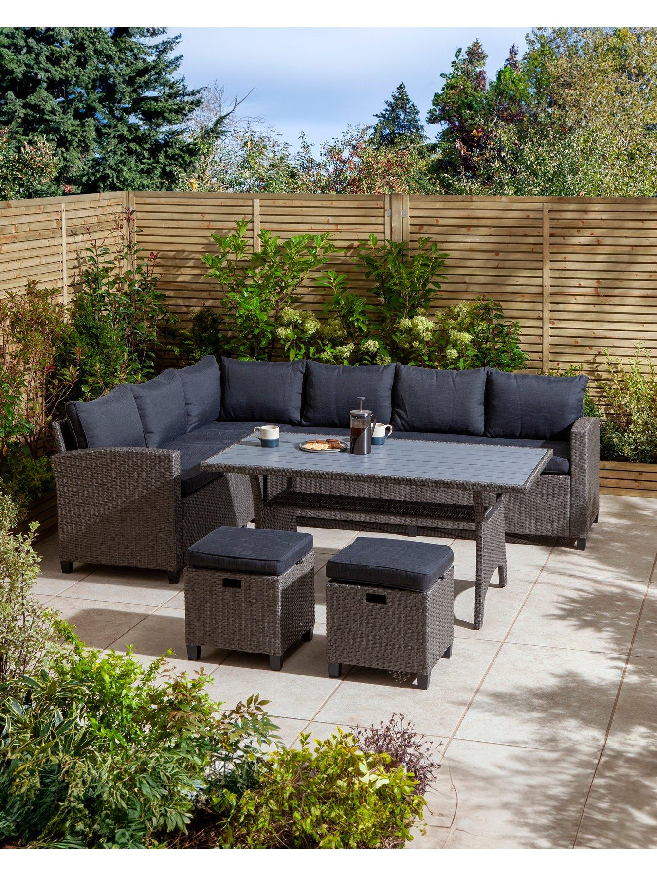 Image 1 of 7 of Rowlinson Devesa Corner Dining Set - Grey