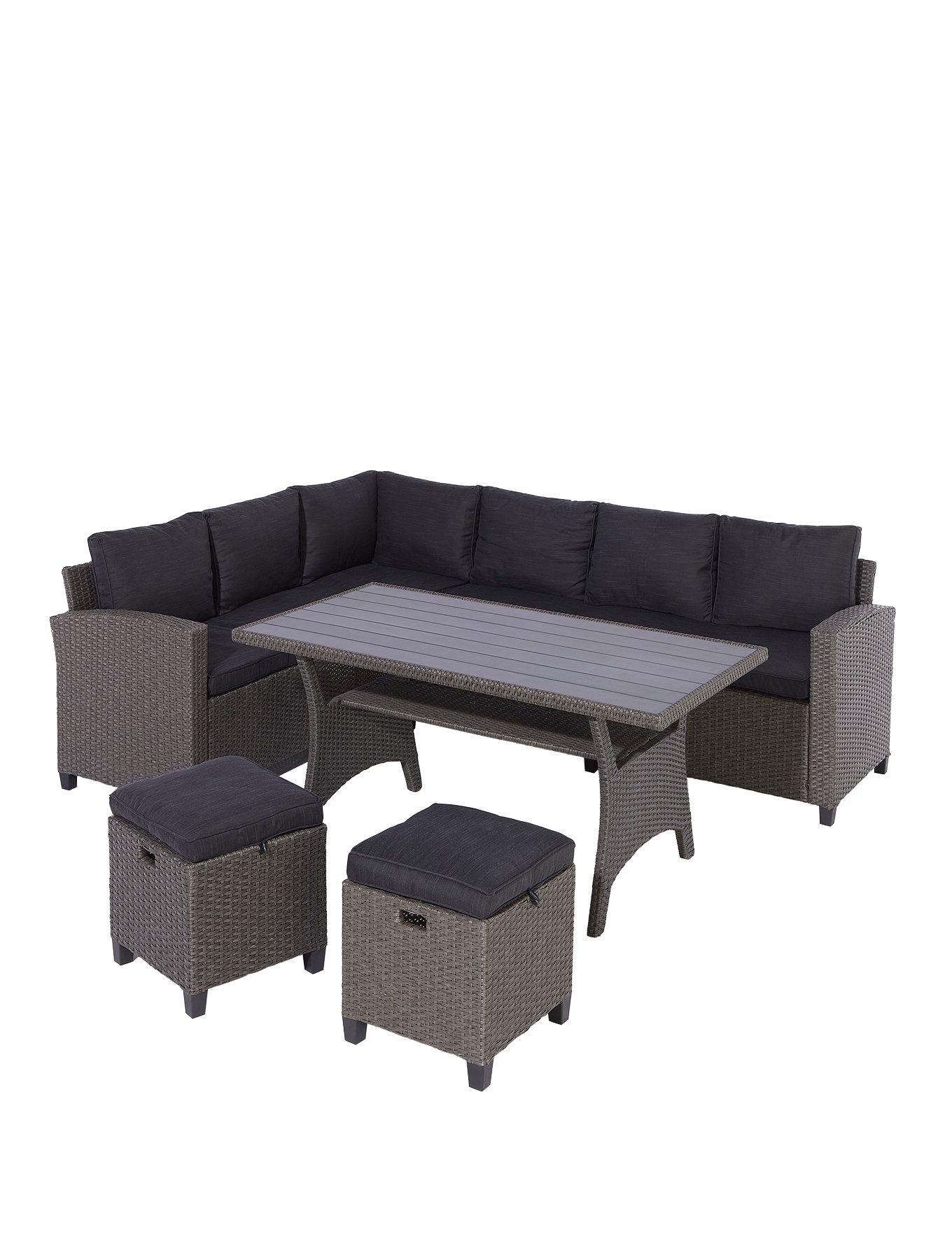 Image 2 of 7 of Rowlinson Devesa Corner Dining Set - Grey