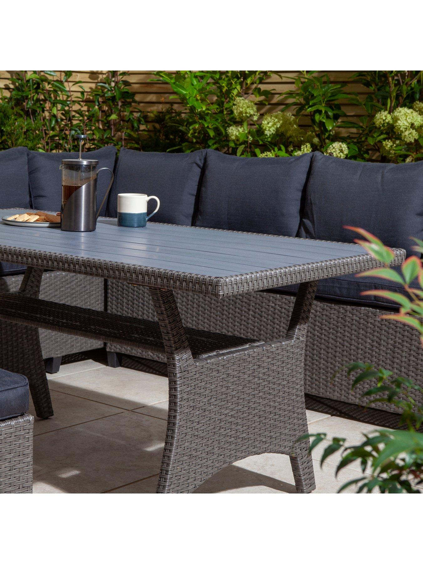 Image 7 of 7 of Rowlinson Devesa Corner Dining Set - Grey
