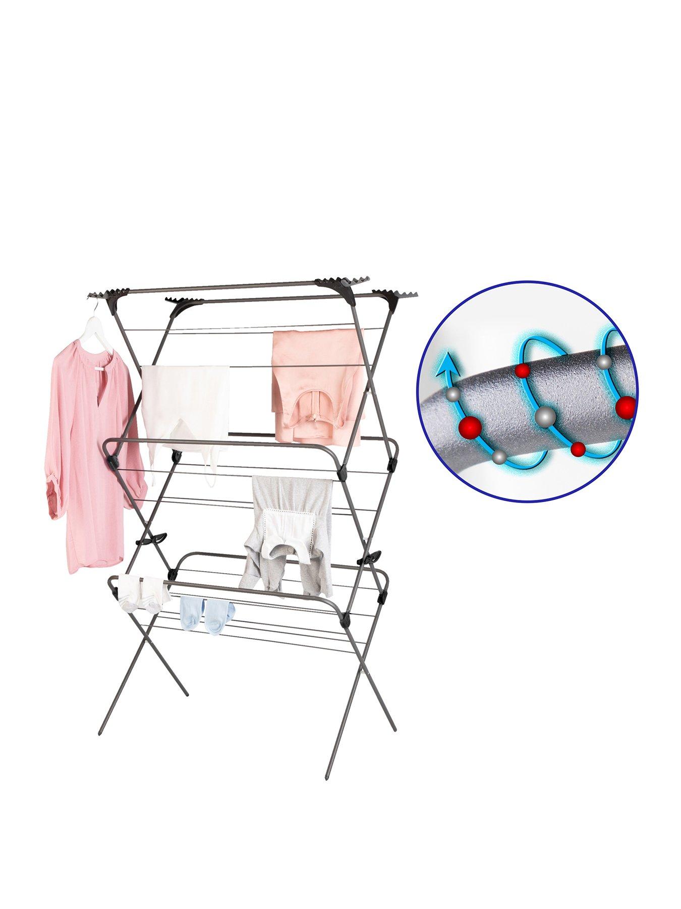 Product photograph of Minky Suregrip Extra Wide Clothes Airer from very.co.uk