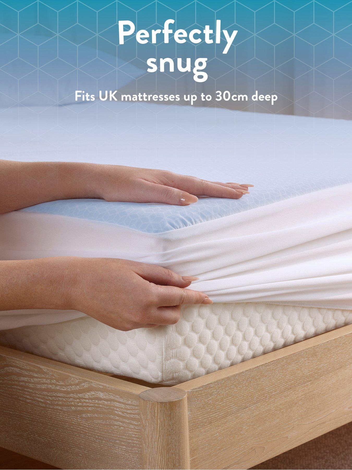 Image 5 of 7 of Slumberdown Cool Summer Fitted Bedsheet, Double -Blue