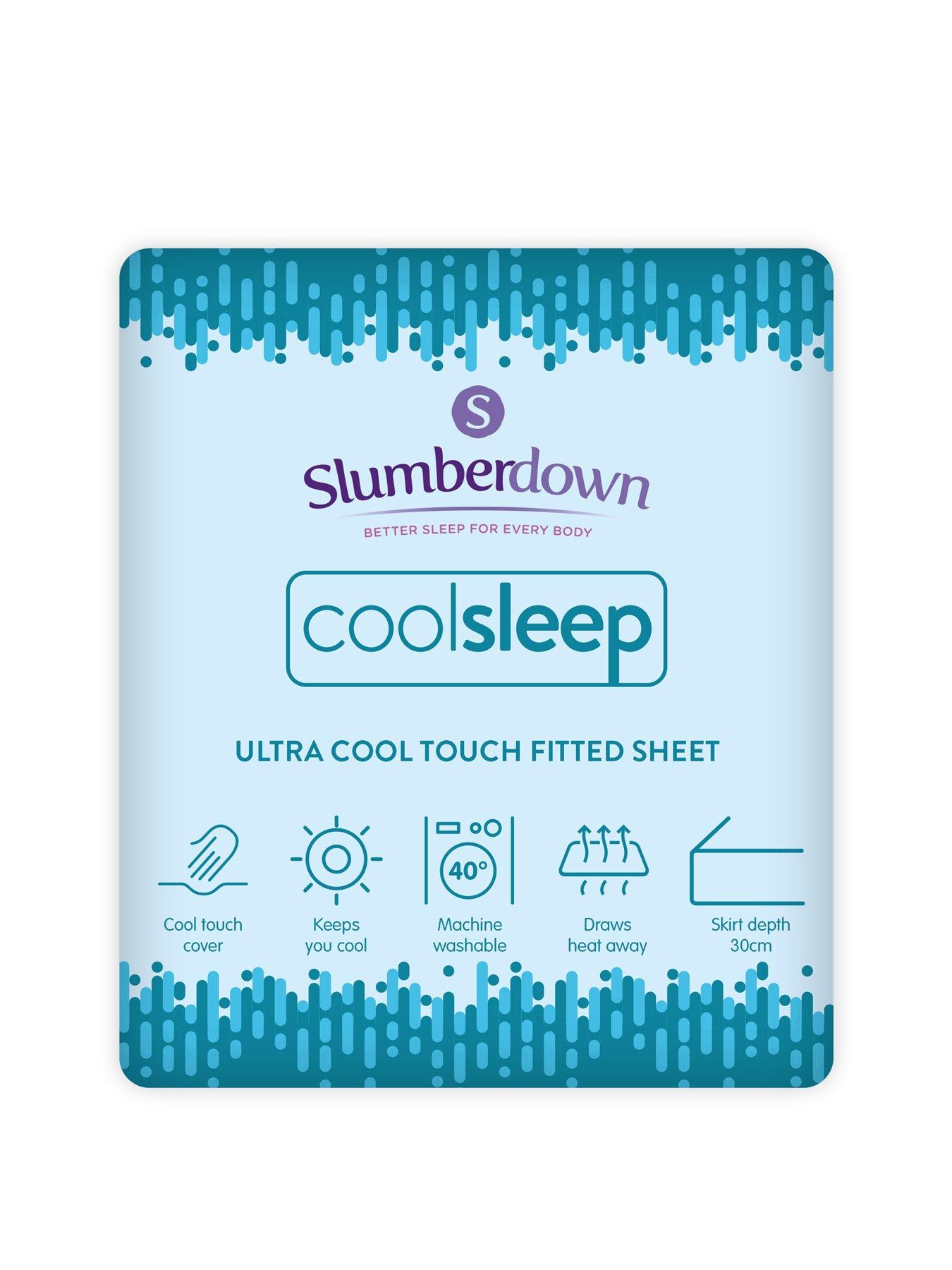 Image 1 of 7 of Slumberdown CoolSleep Ultra Cool Touch Summer Fitted Sheet - Blue