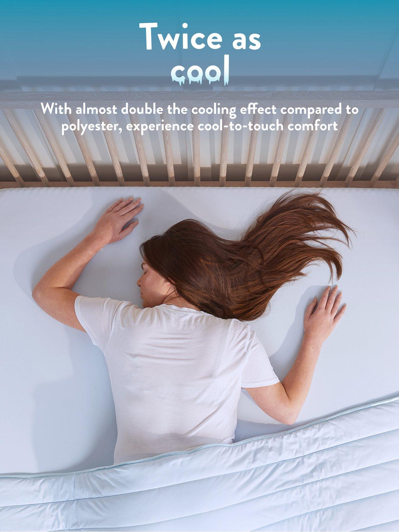 Image 2 of 7 of Slumberdown CoolSleep Ultra Cool Touch Summer Fitted Sheet - Blue