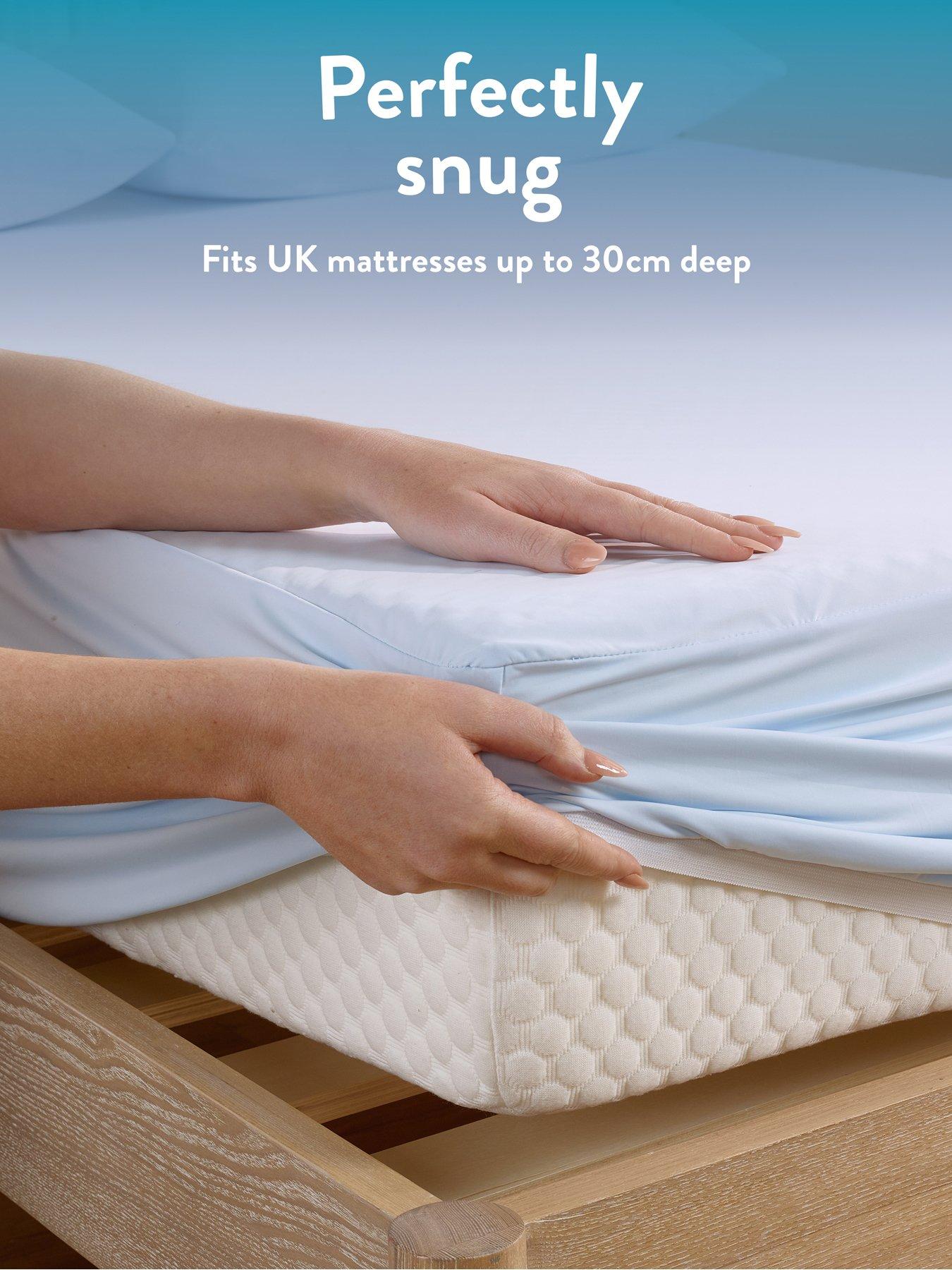 Image 5 of 7 of Slumberdown CoolSleep Ultra Cool Touch Summer Fitted Sheet - Blue
