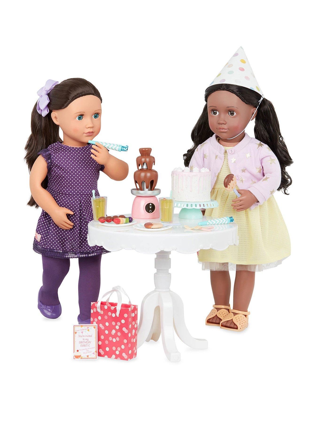 Our Generation Party Time 46cm Doll Birthday Table Set Very