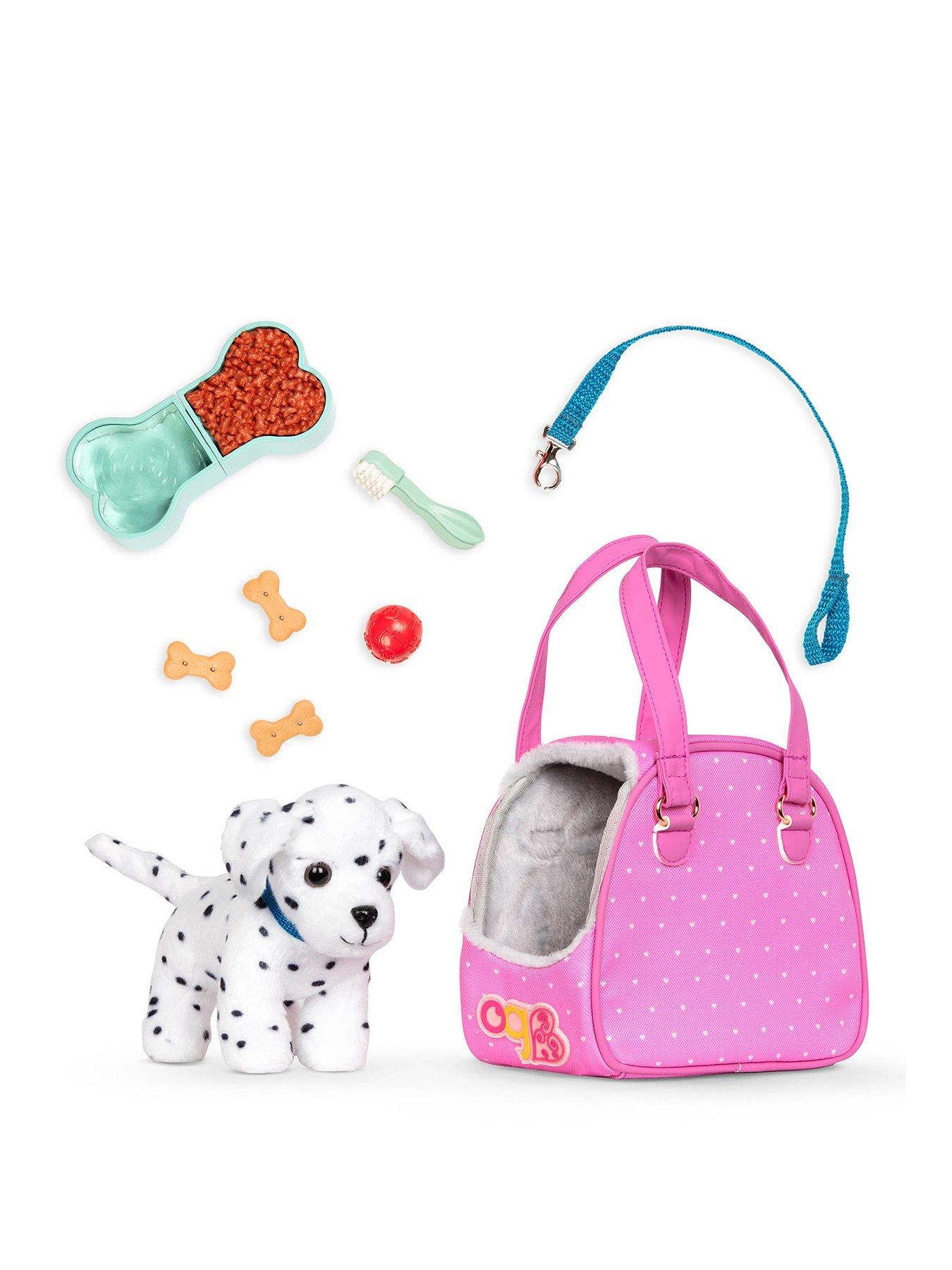 Our Generation Dalmatian Hop In Dog Carrier 46cm Doll Pet Set Very