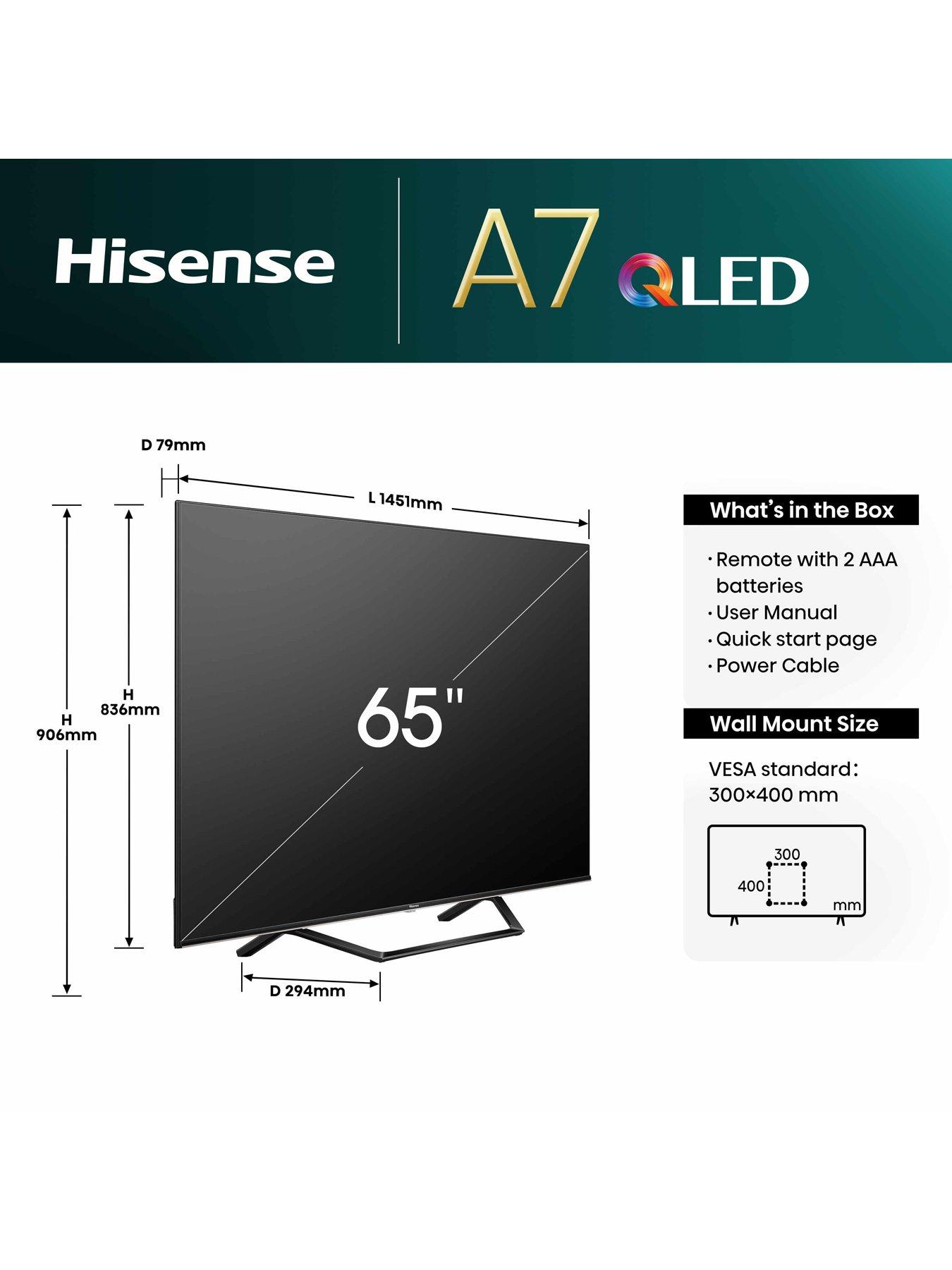 Image 6 of 8 of Hisense 65A7NQTUK, 65-inch, Mid QLED, 4K HDR,&nbsp;Smart TV