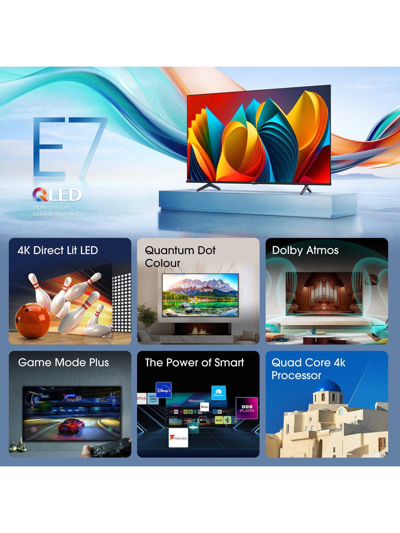 Image 4 of 8 of Hisense 50E7NQTUK, 50-inch, Entry QLED, 4K Ultra HD, Smart TV