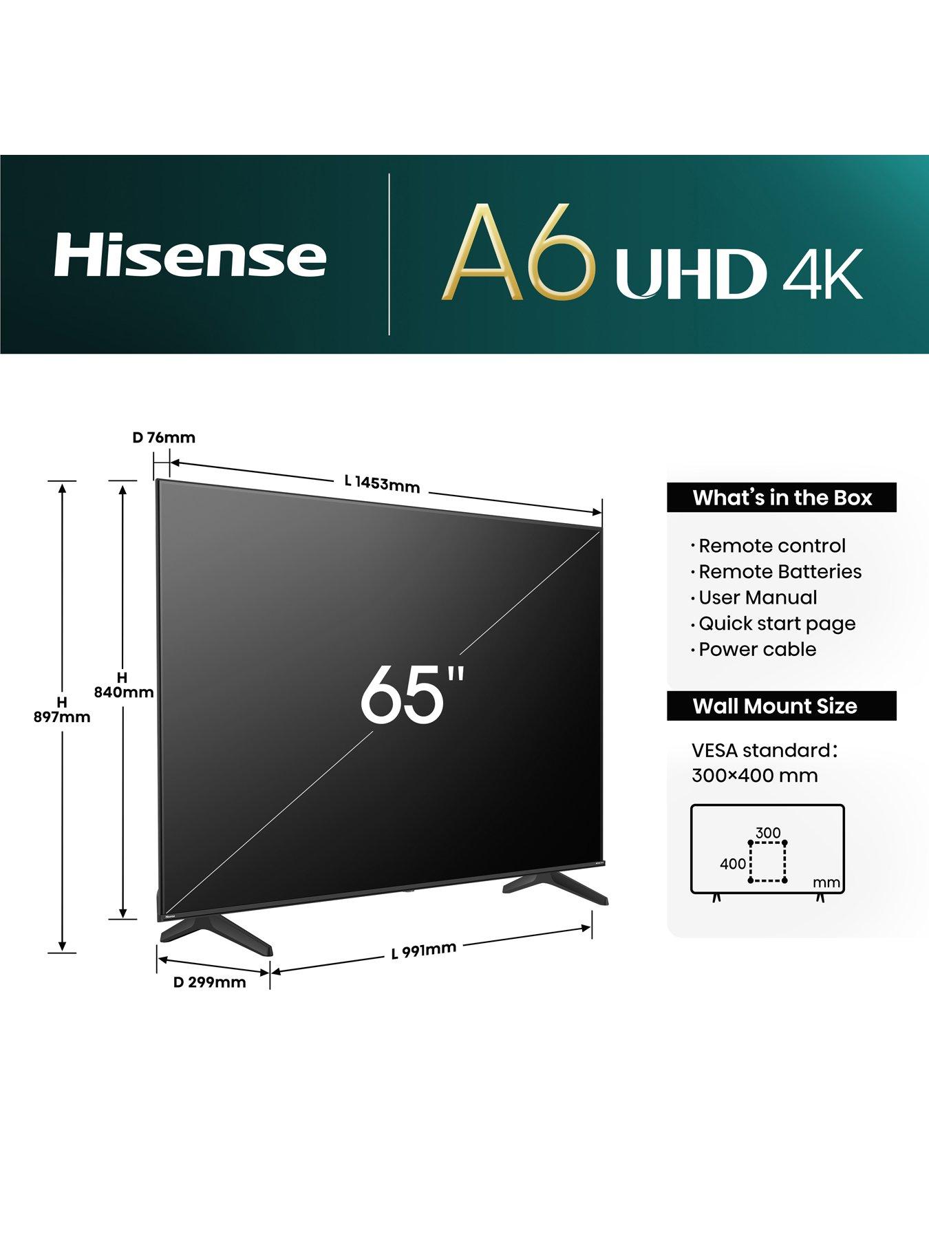 Image 5 of 7 of Hisense 65A6NTUK, 65-inch,&nbsp;4K HDR, Smart TV