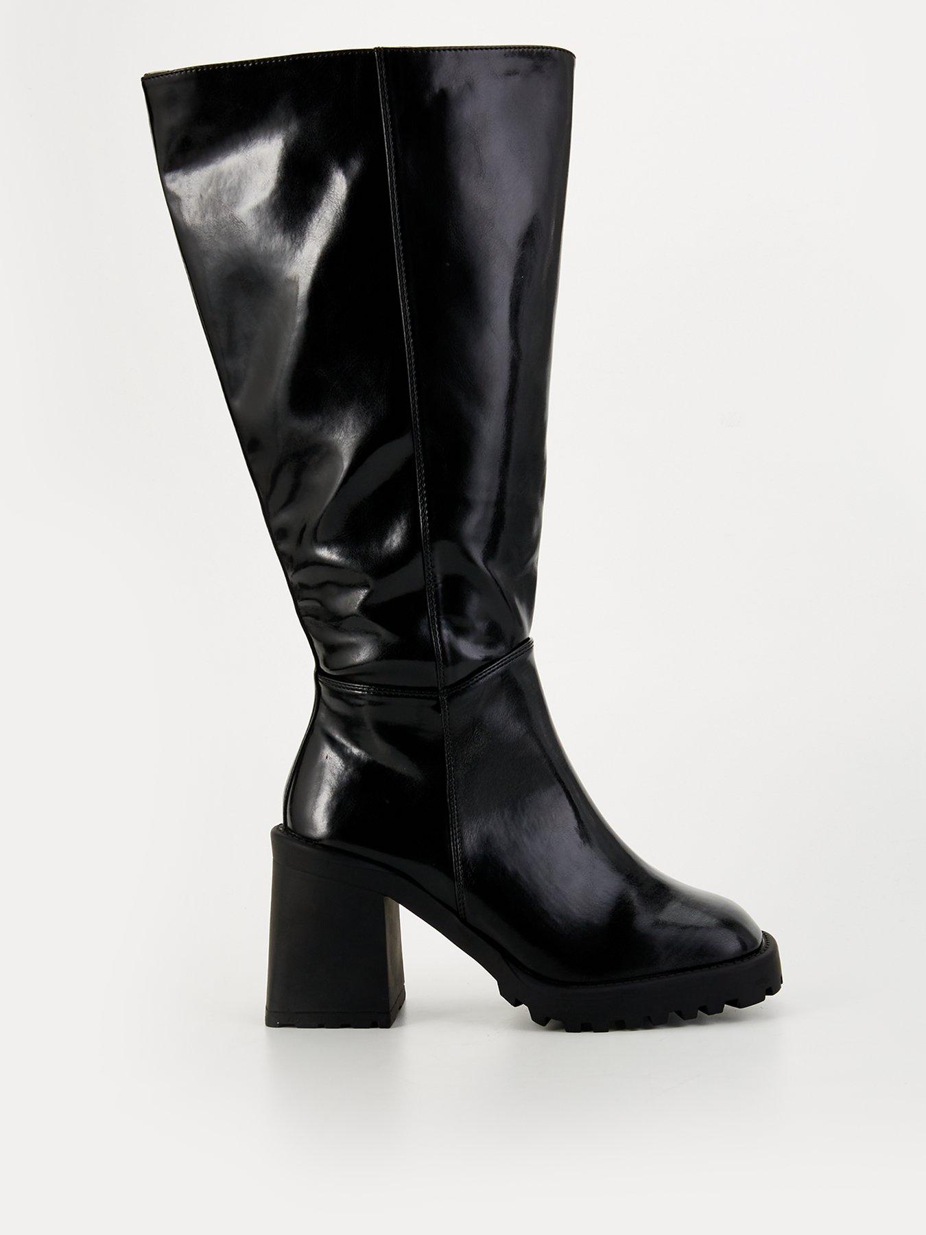 undefined Wide Fit Miyah Knee High Boot - Black