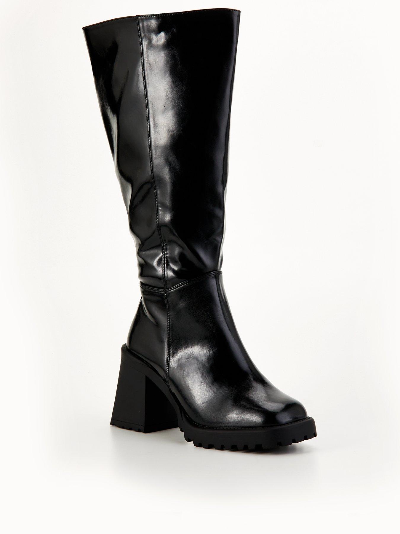 Wide Fit Miyah Knee High Boot Black