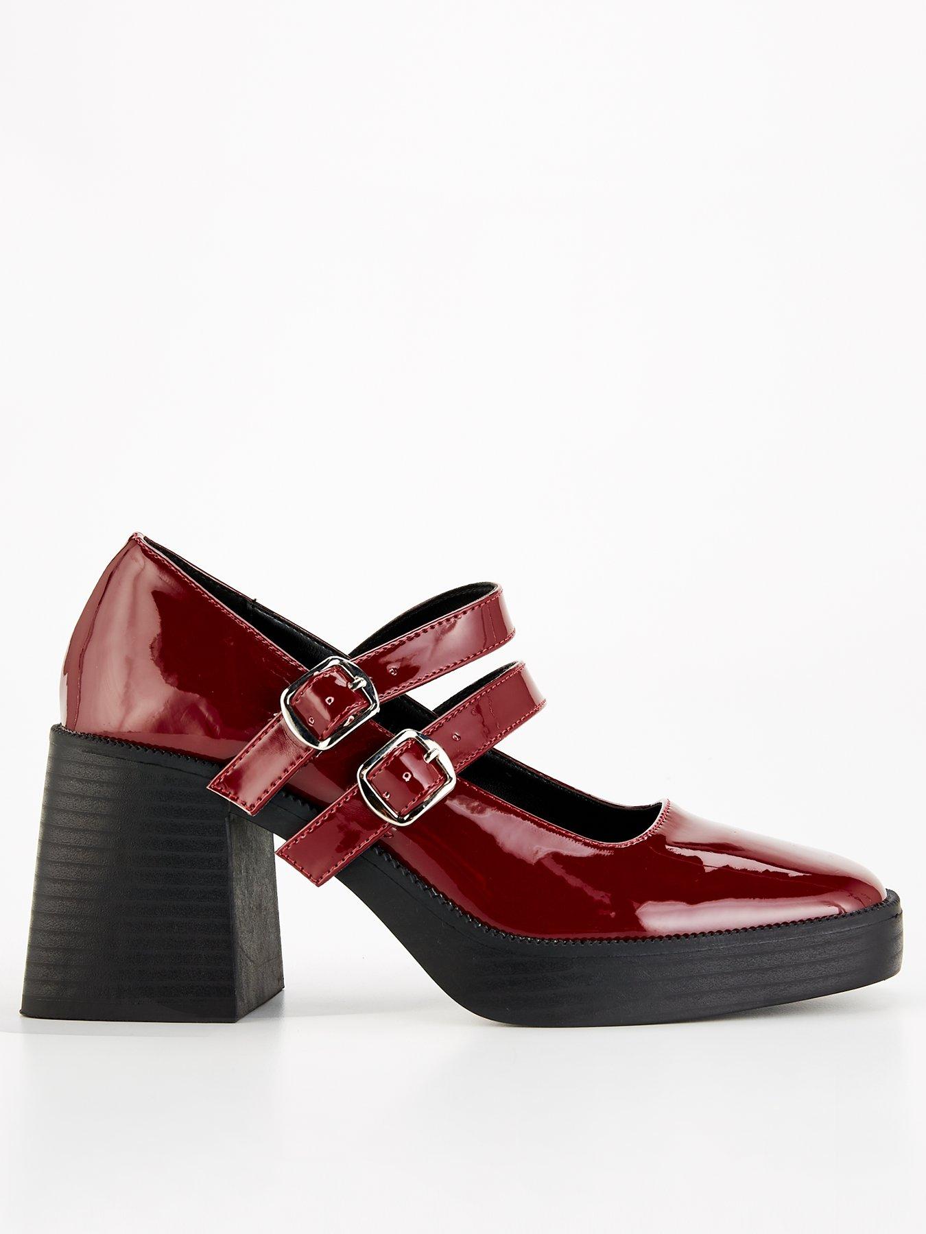 Raid Glimma Heel Mary Jane Shoe Burgundy Very