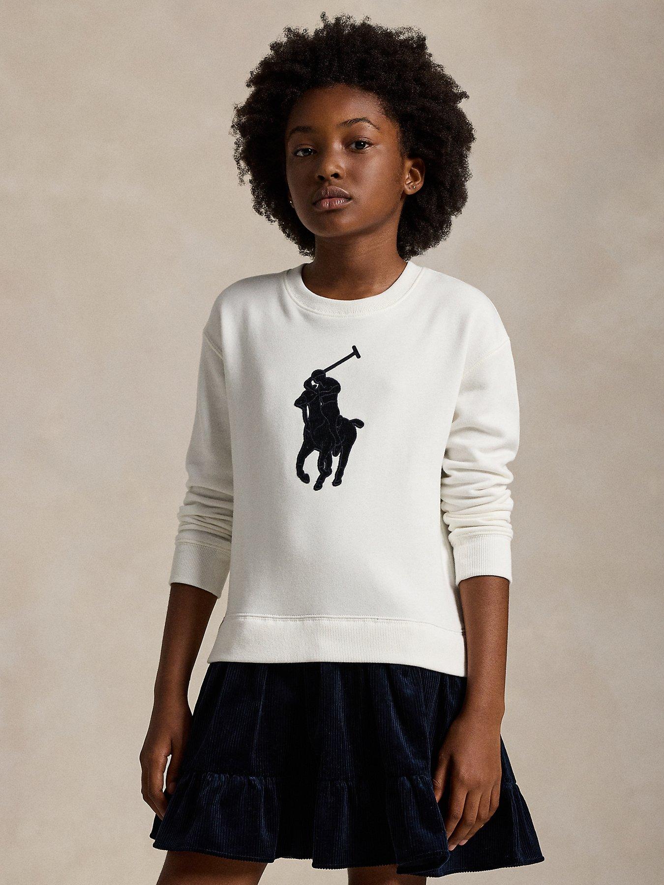 Polo Ralph Lauren Girls 2 In 1 Sweat Dress White Multi Very