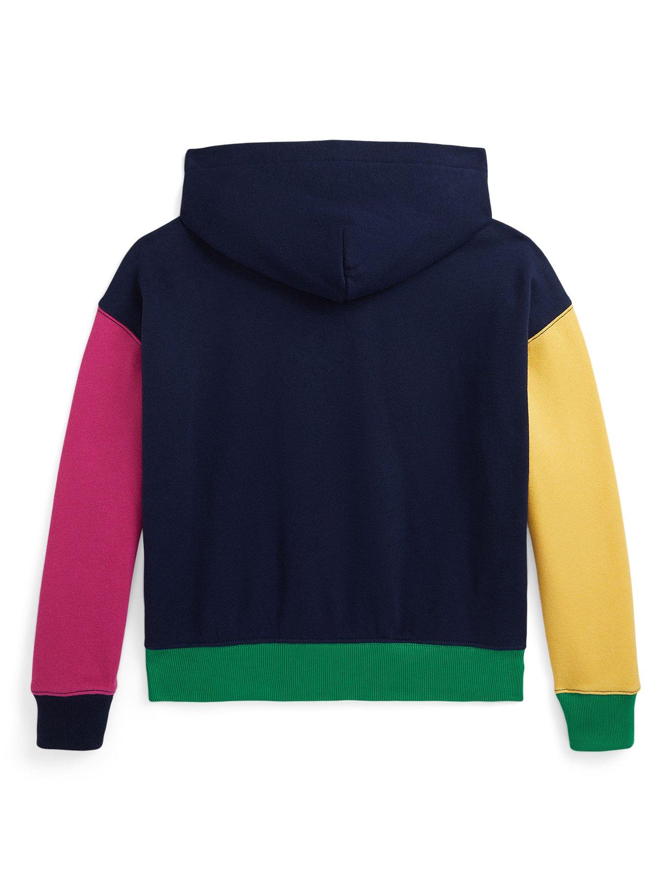 Girls Colour Block Hoodie Multi