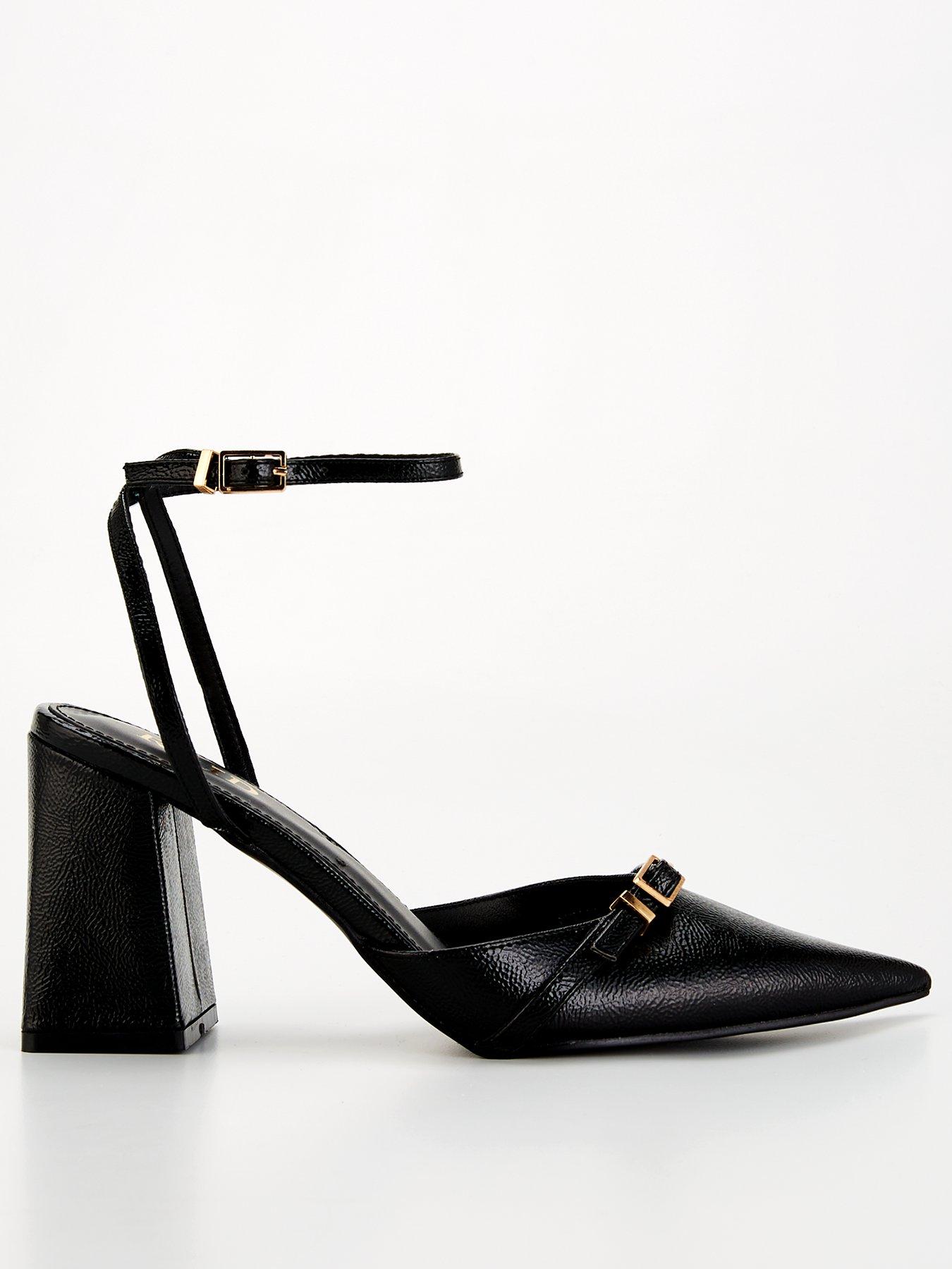 Raid katy grey block heeled shoes shop