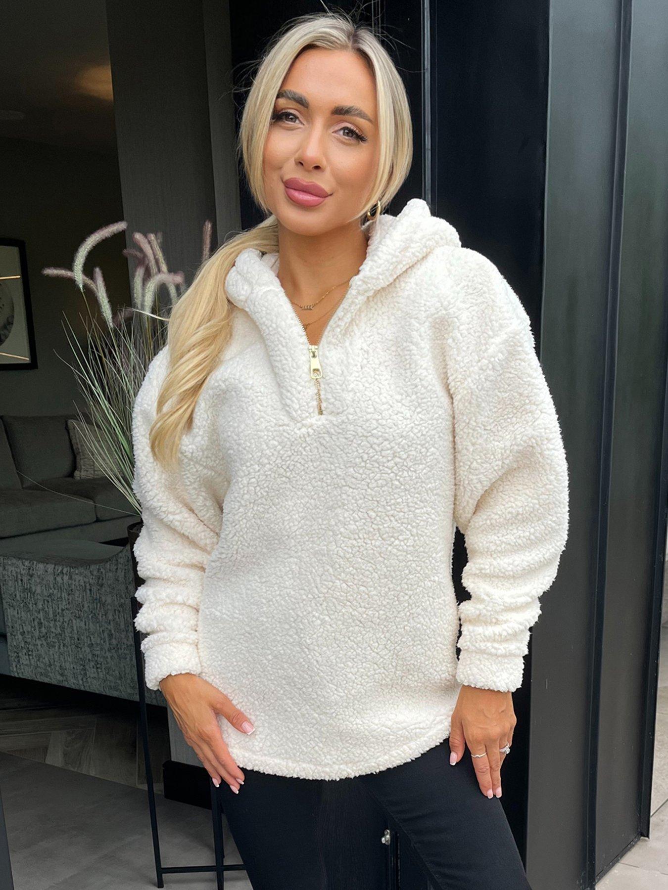 Women's long sleeve fleece tops top