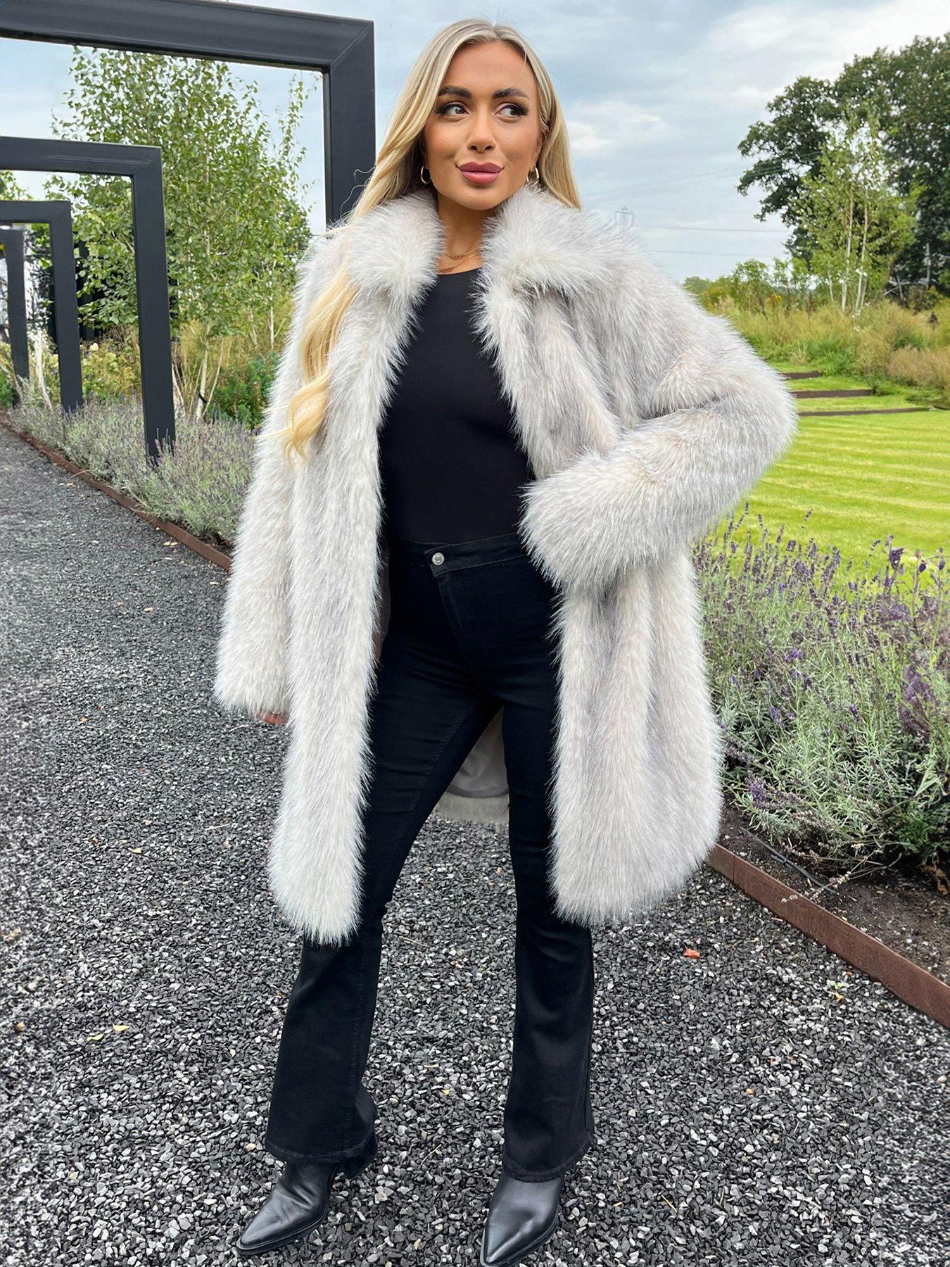 White fur coats for sale sales