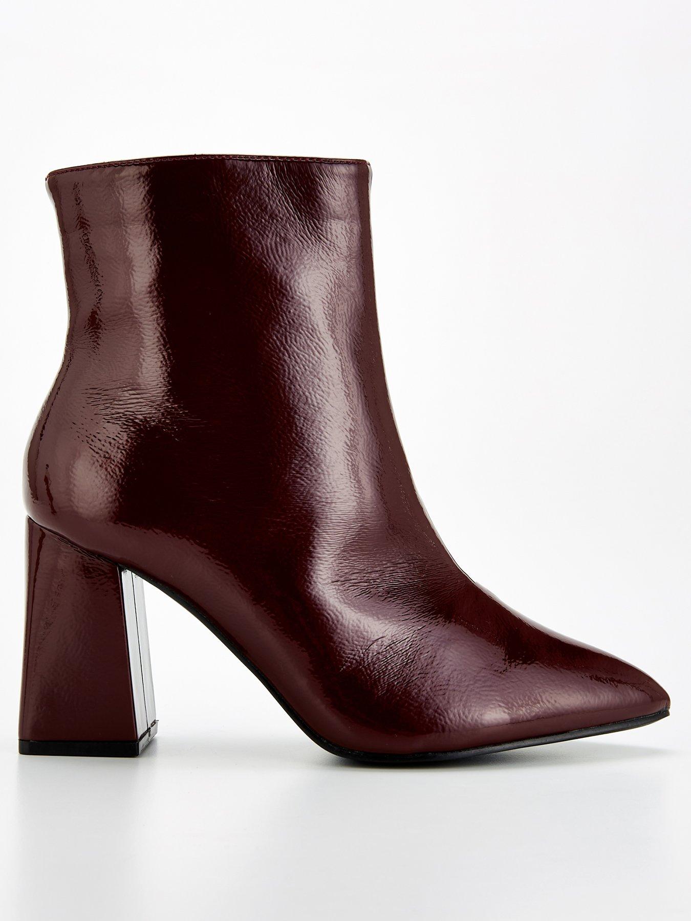 Raid Wide Fit Tetlee Ankle Boot Burgundy Very