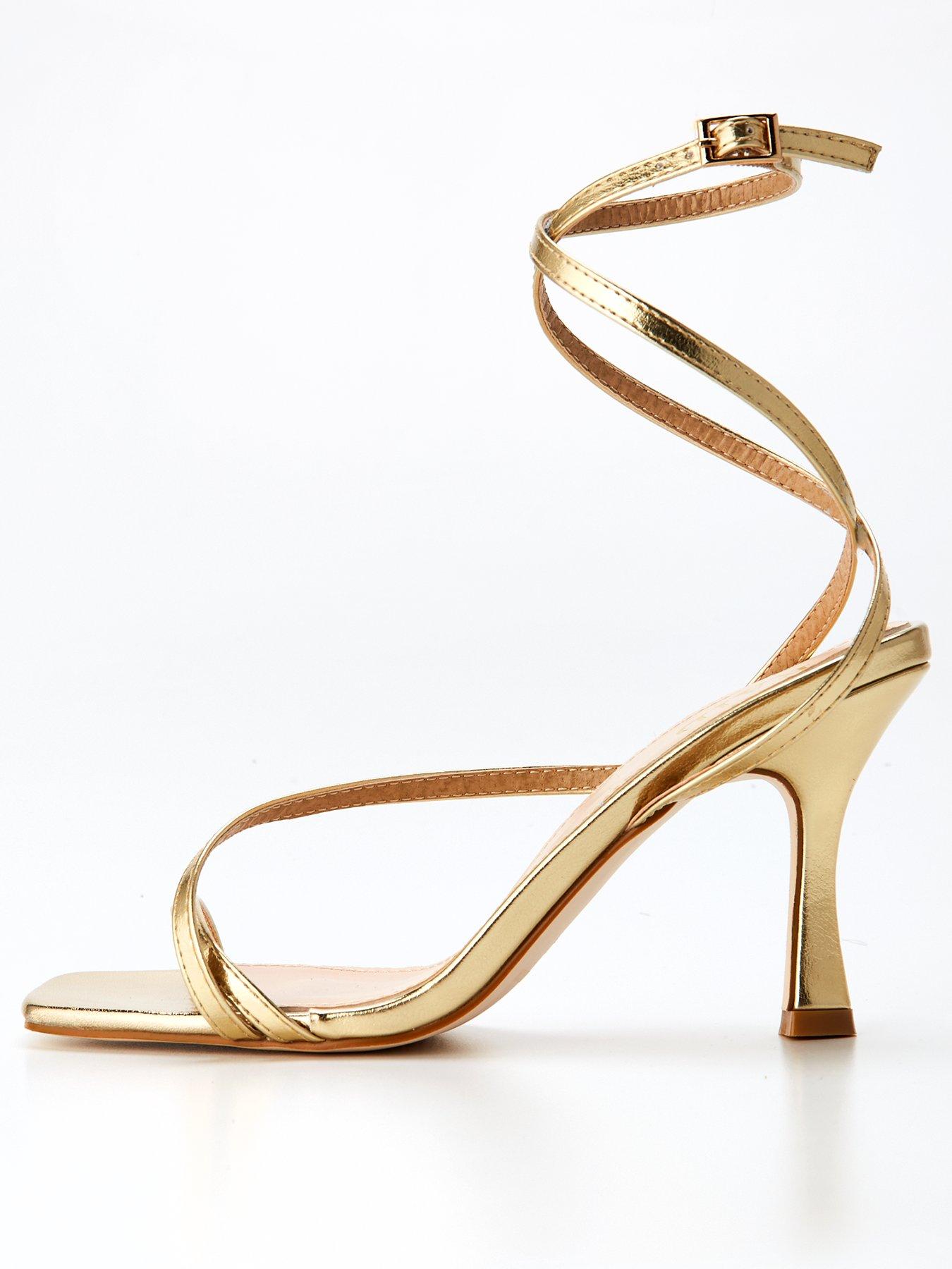 Kaila Strappy Heels Gold