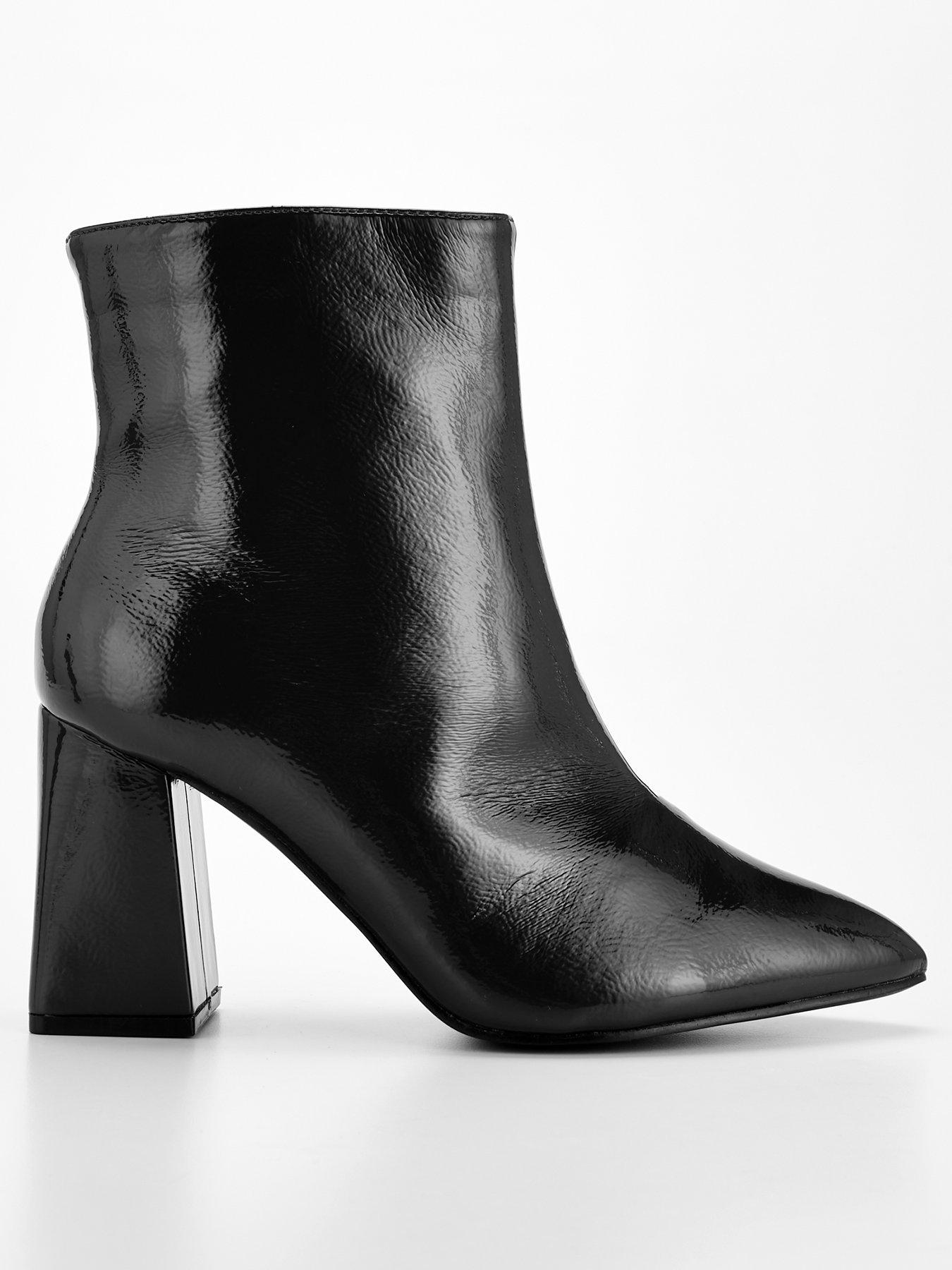 Raid Wide Fit Elvio Heeled Ankle Boot Black Very