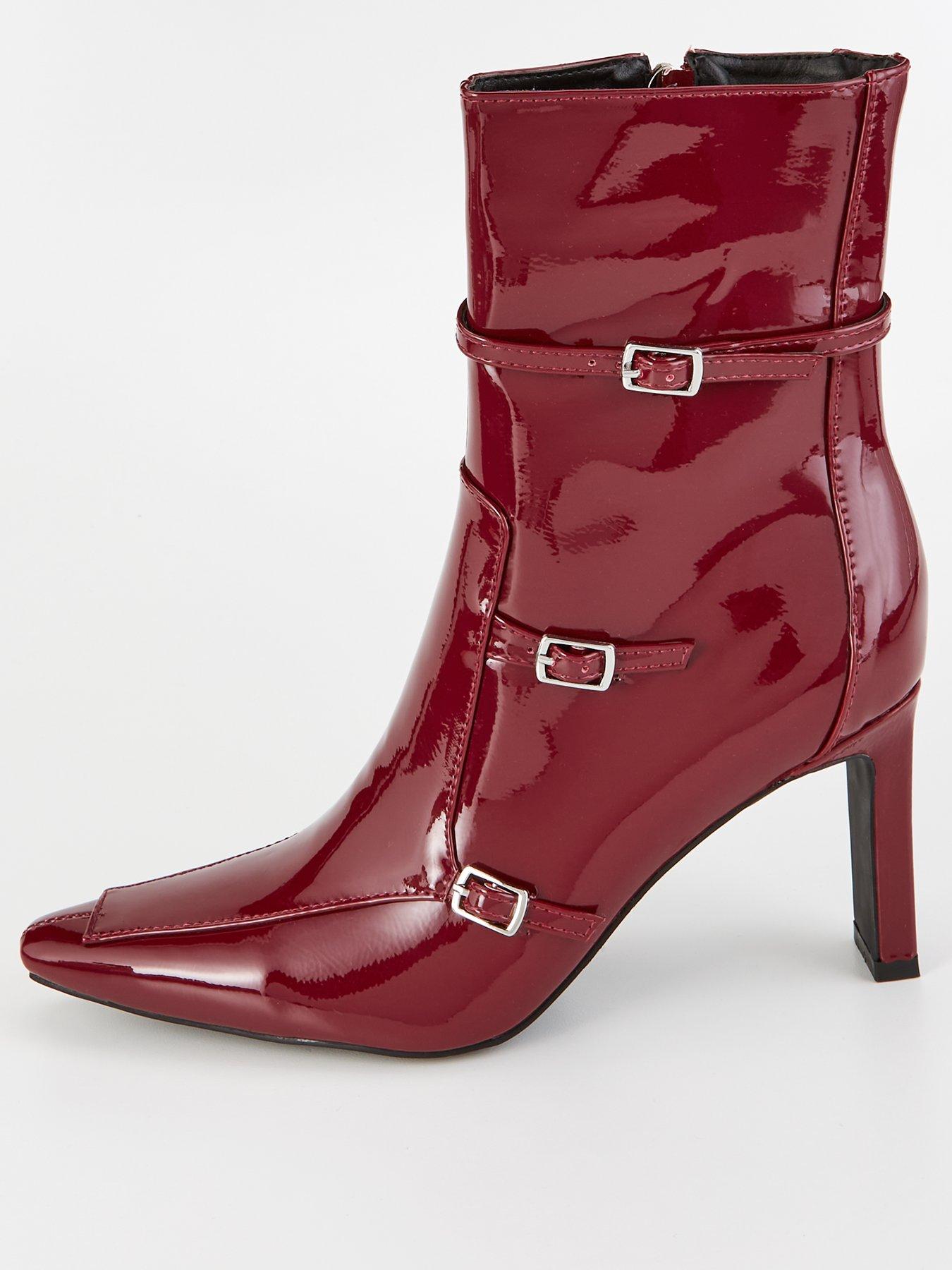 Raid Brinkley Buckle Ankle Boot - Burgundy