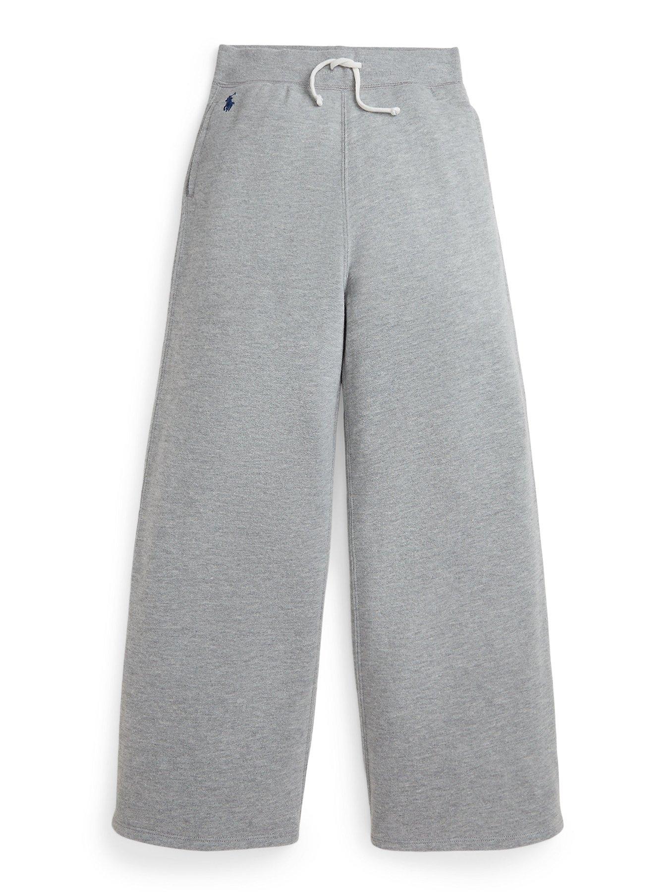 Polo Ralph Lauren Girls Wide Leg Sweat Pants Grey Very