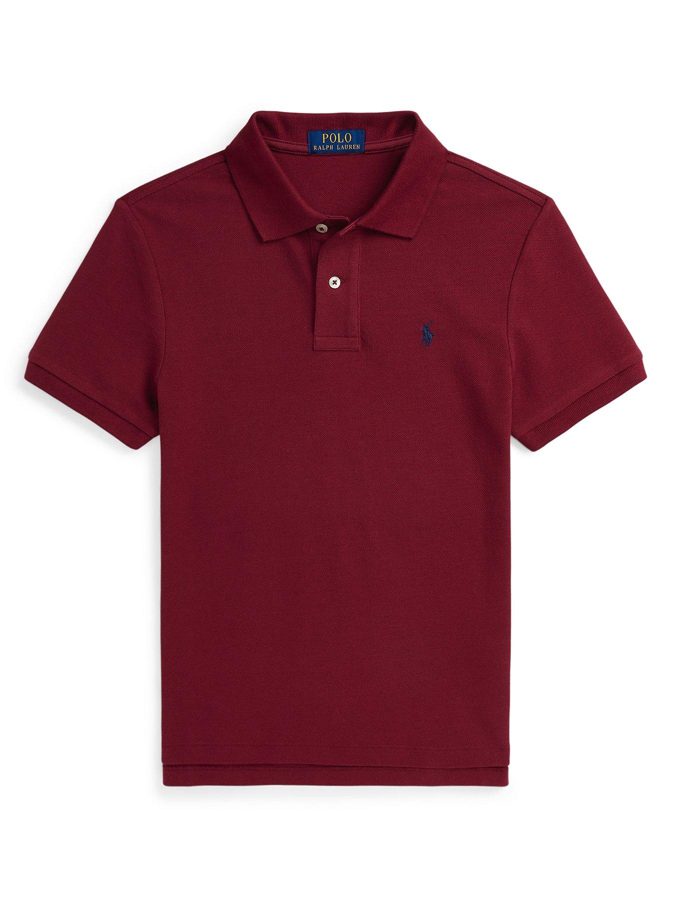undefined Boys Short Sleeve Slim Polo Shirt - Red