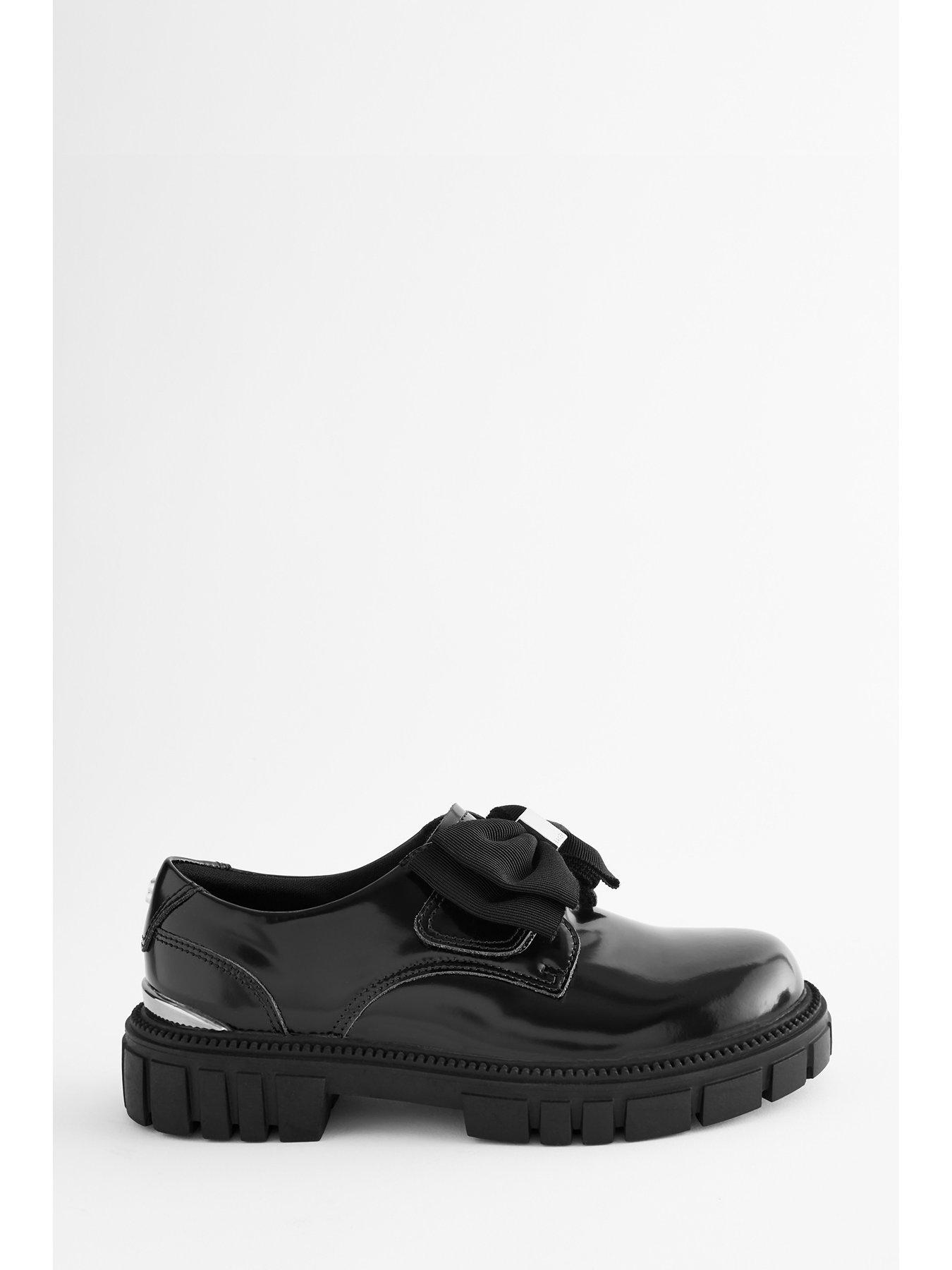 Ted Baker Girls Bow Chunky School Shoe Black Very