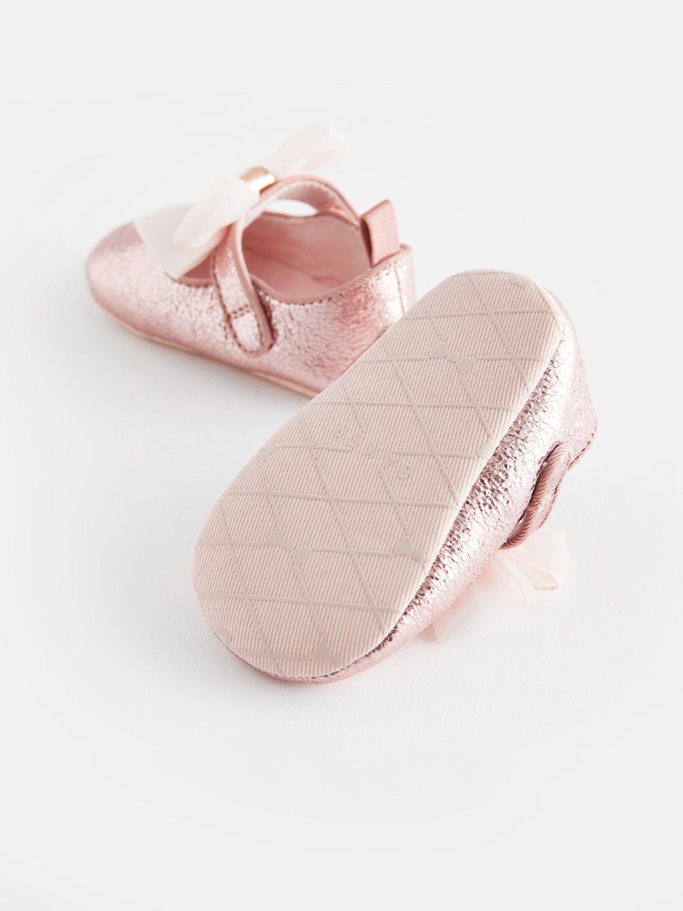 Pink glitter baby shoes on sale