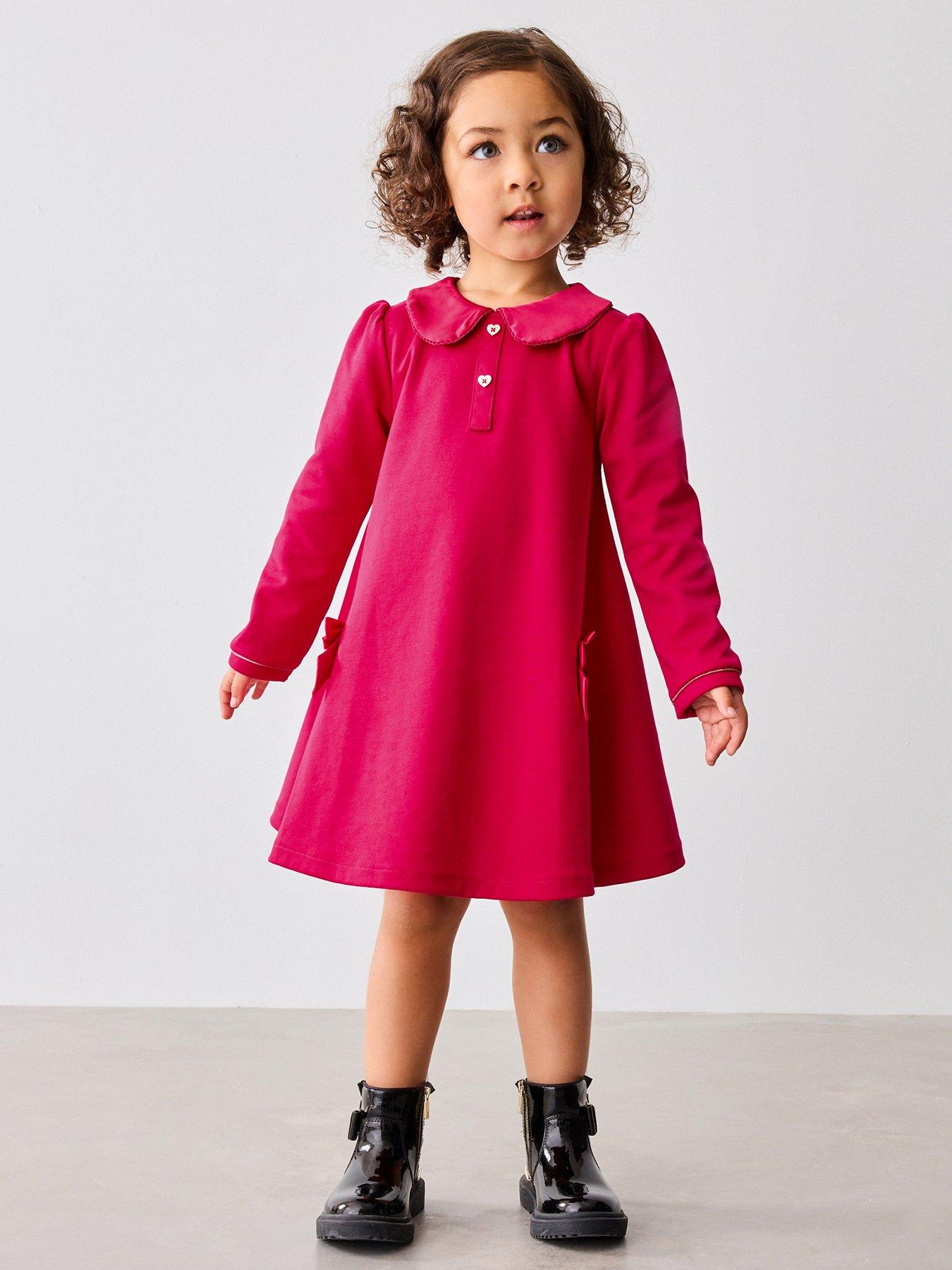 Toddler Girls Pink Ponte Dress