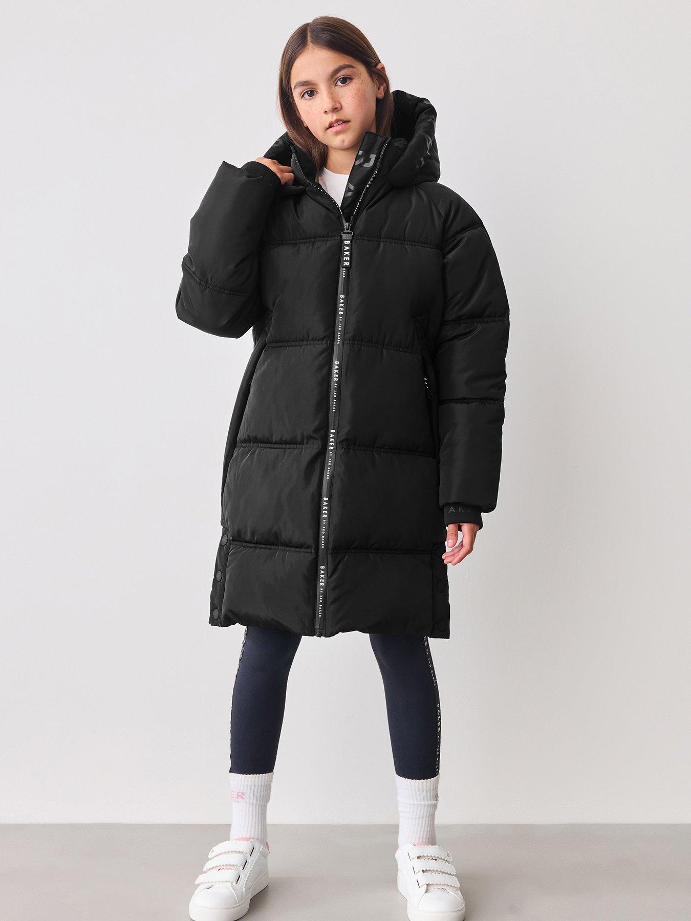 Coats for girls black discount