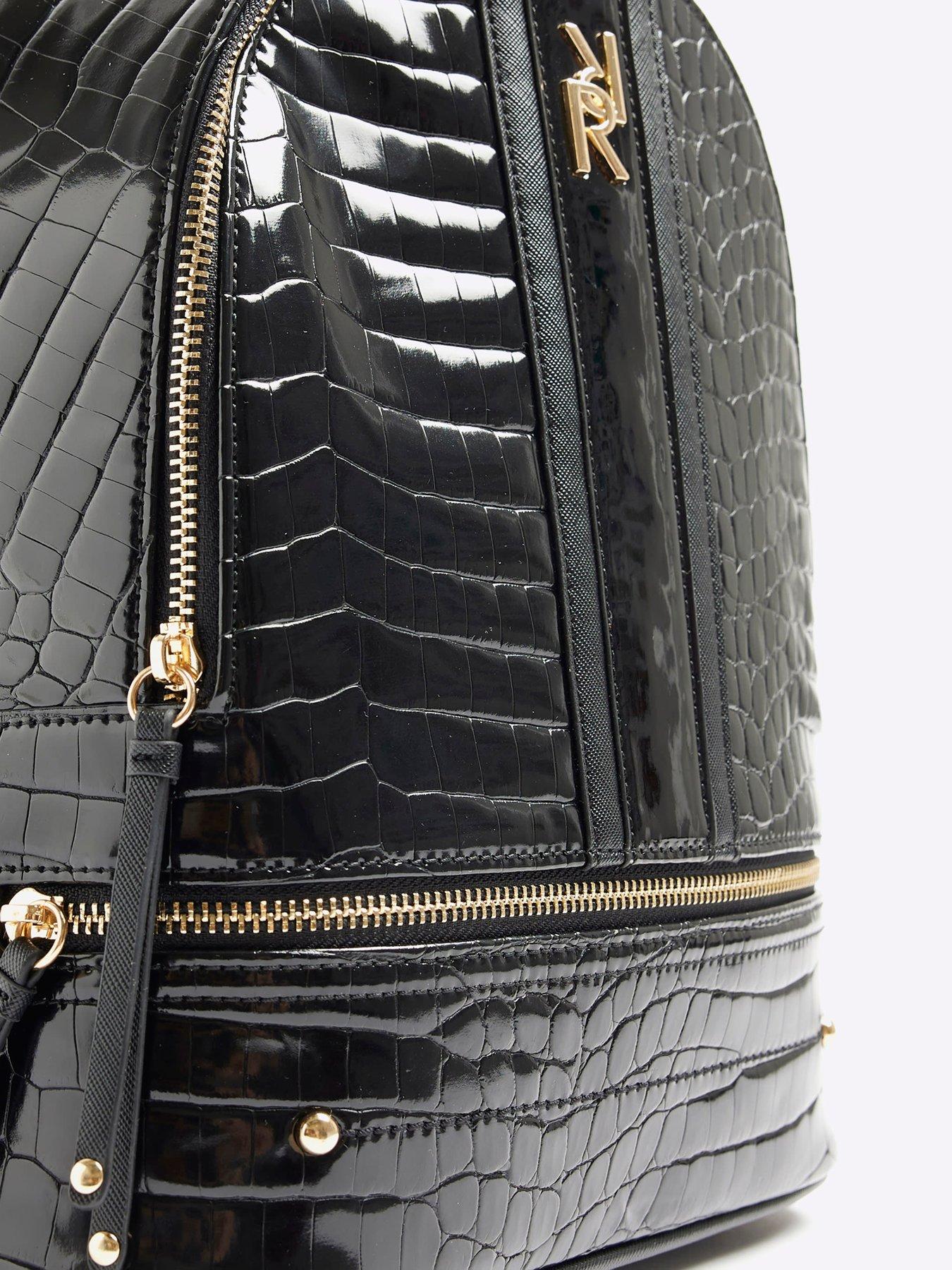River Island Croc Backpack Black Very