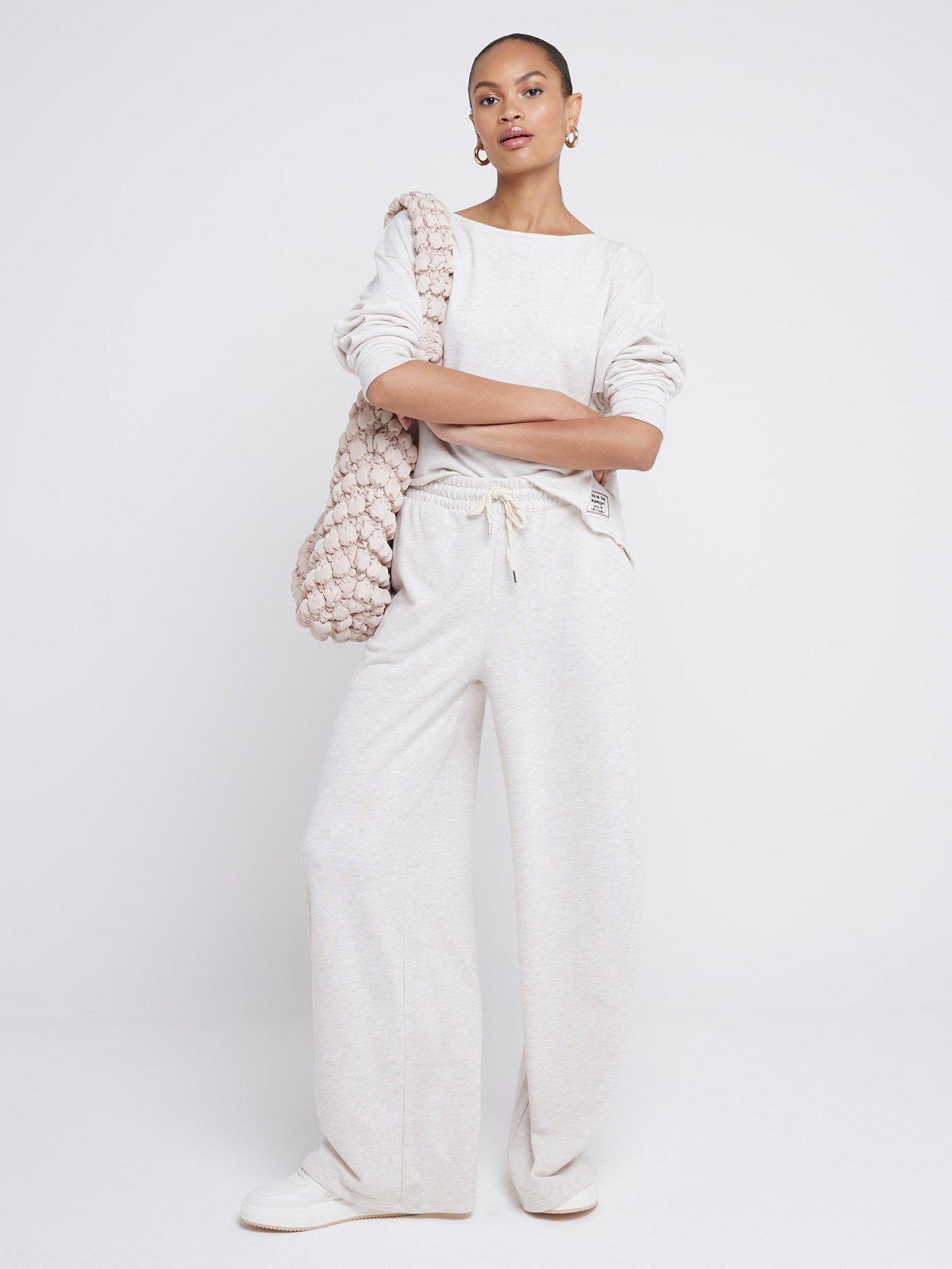 undefined Oversized Wide Leg Jogger - Beige