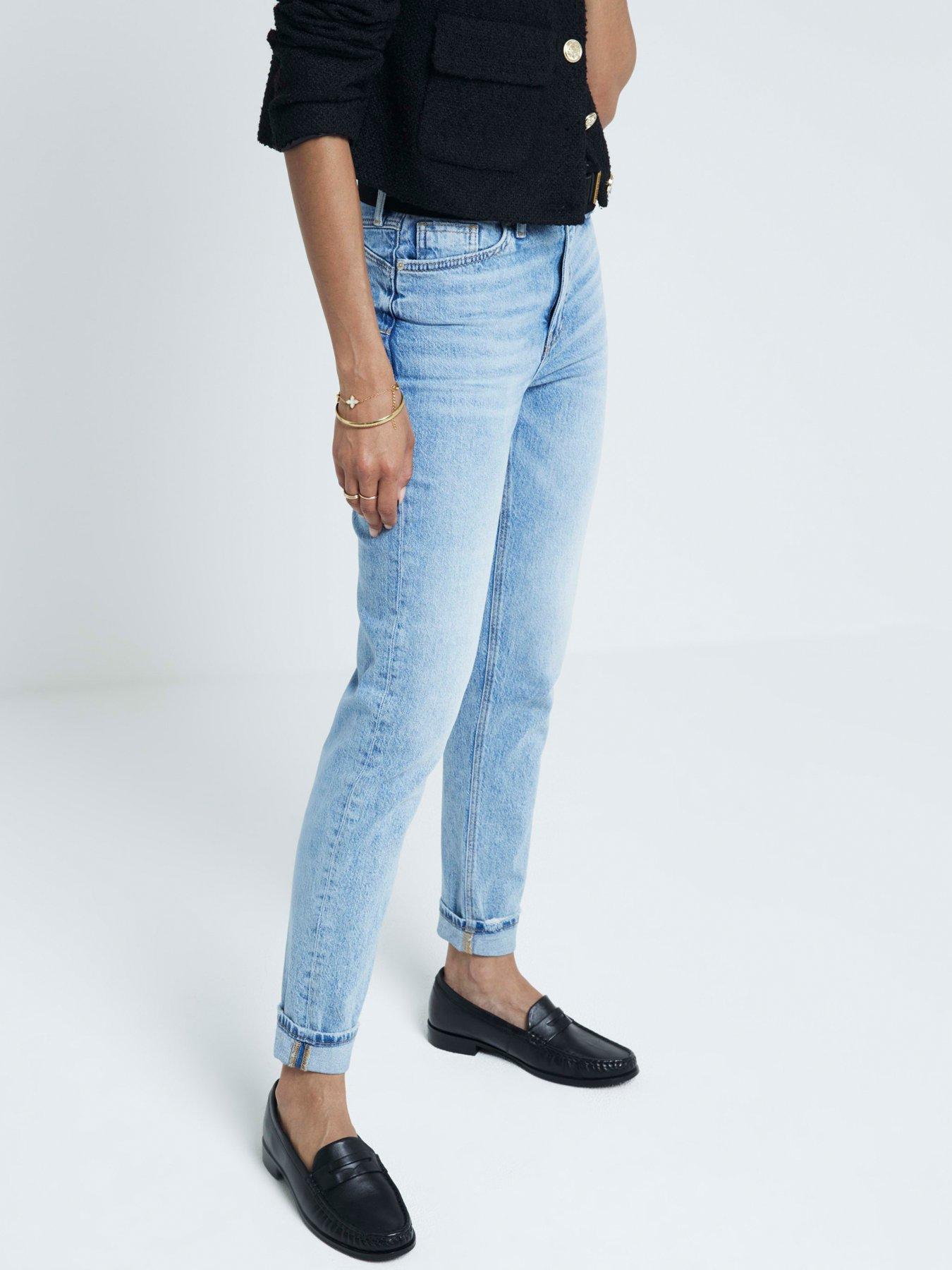 undefined High Rise Sculpt Mom Jean - Medium Blue