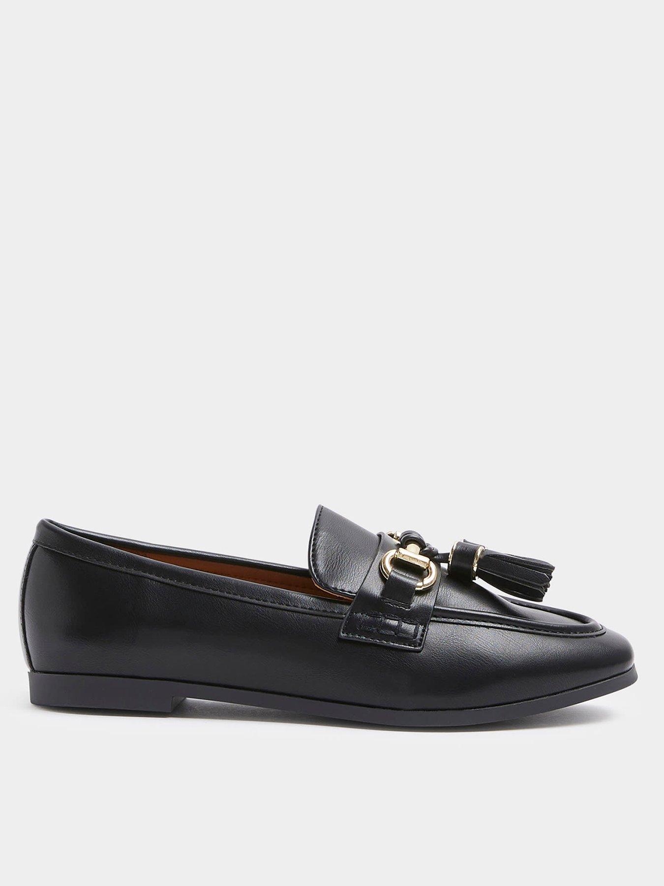 Image 1 of 6 of River Island Tassle Snaffle Loafer - Black