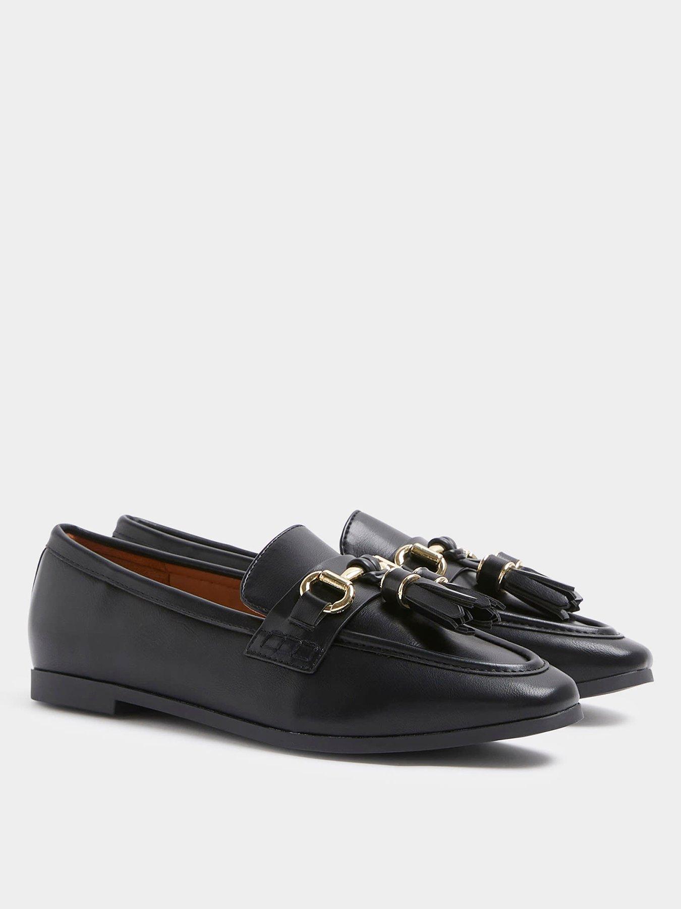 Image 4 of 6 of River Island Tassle Snaffle Loafer - Black