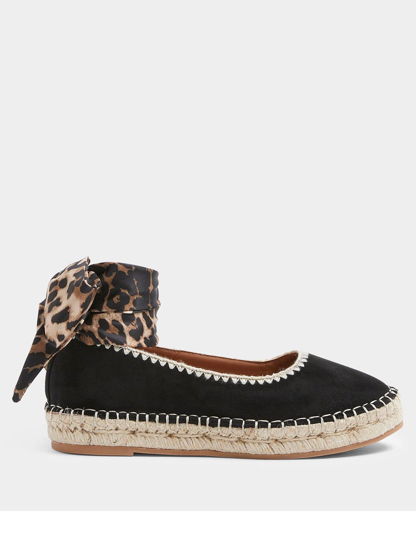 River Island Scarf Tie Espadrille Black Very