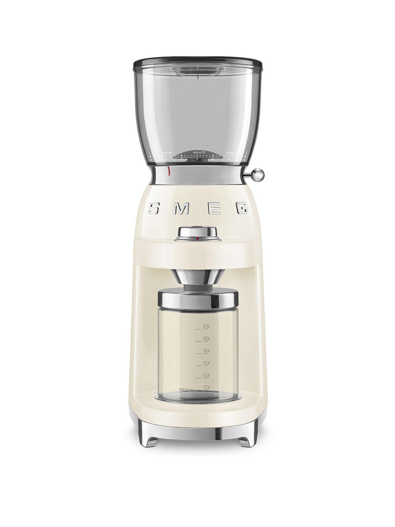 Image 1 of 7 of Smeg CGF11 50&rsquo;s Style Coffee Grinder - Cream