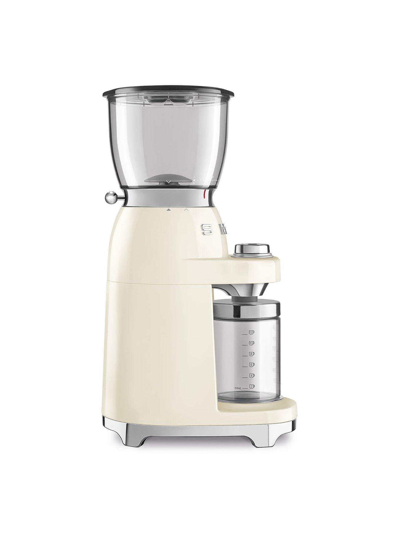 Image 2 of 7 of Smeg CGF11 50&rsquo;s Style Coffee Grinder - Cream